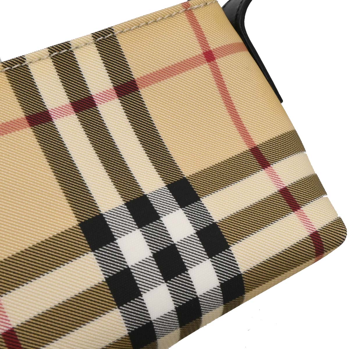 Burberry Beige Black PVC Burberry Check Handbag