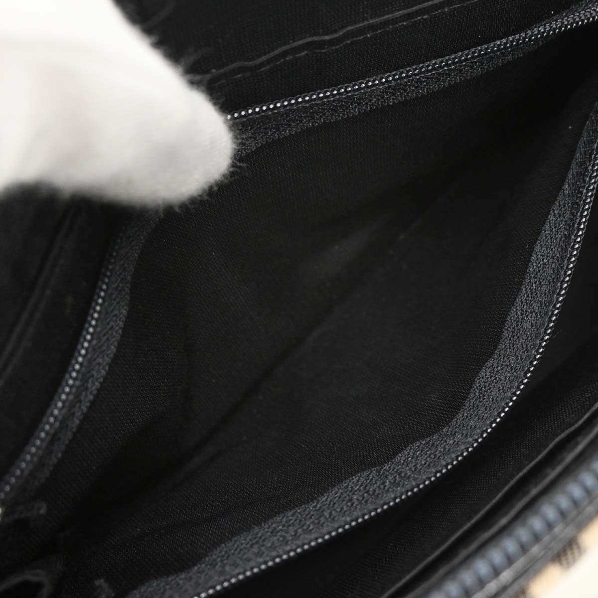 Burberry Beige Black Canvas House Check Handbag