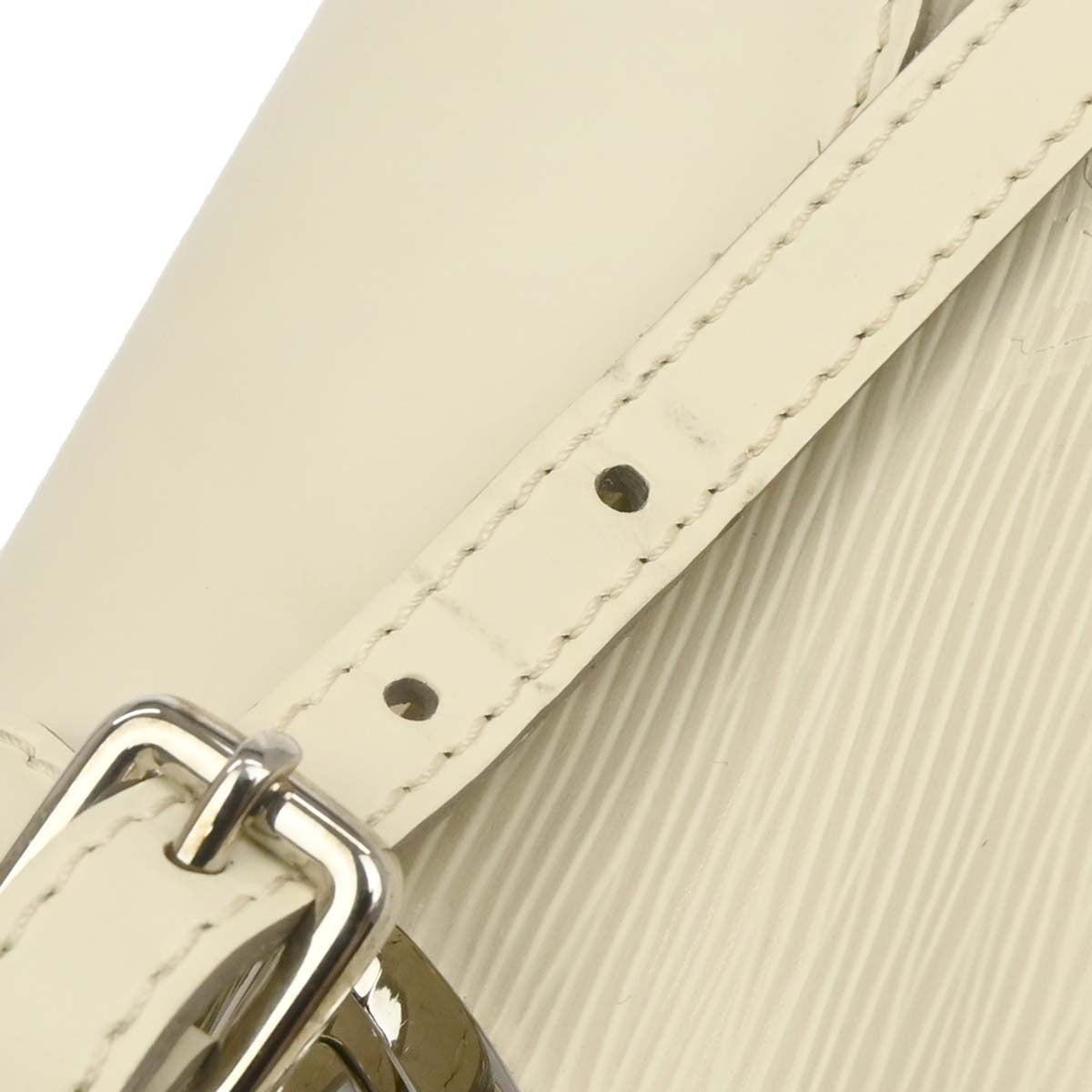 Louis Vuitton White Epi Pochette Montaigne Handbag M5929J