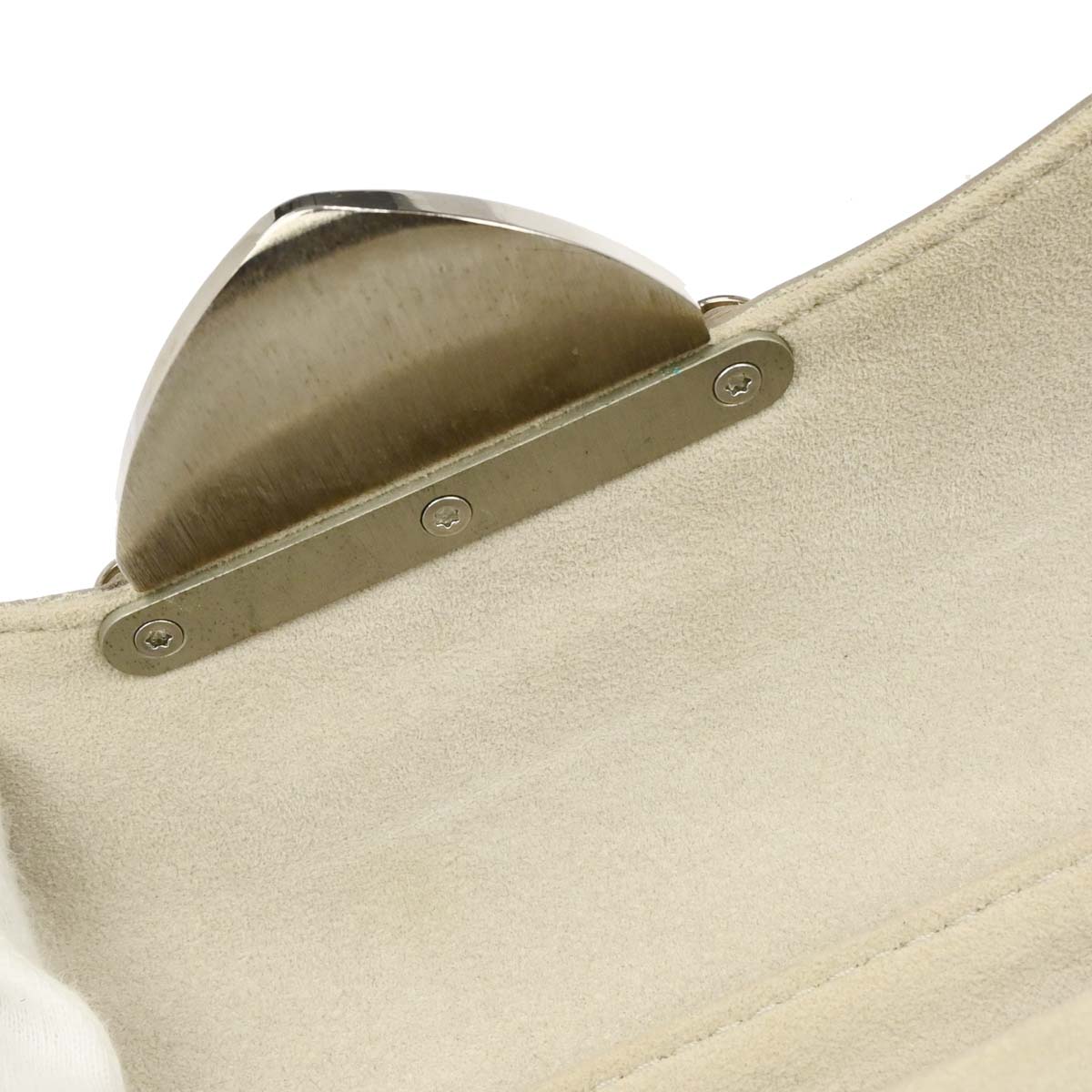 Louis Vuitton White Epi Pochette Montaigne Handbag M5929J