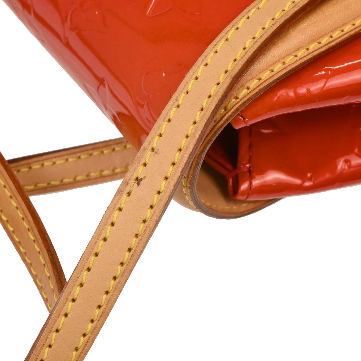 Louis Vuitton Red Monogram Vernis Biscayne Bay PM Handbag M91291