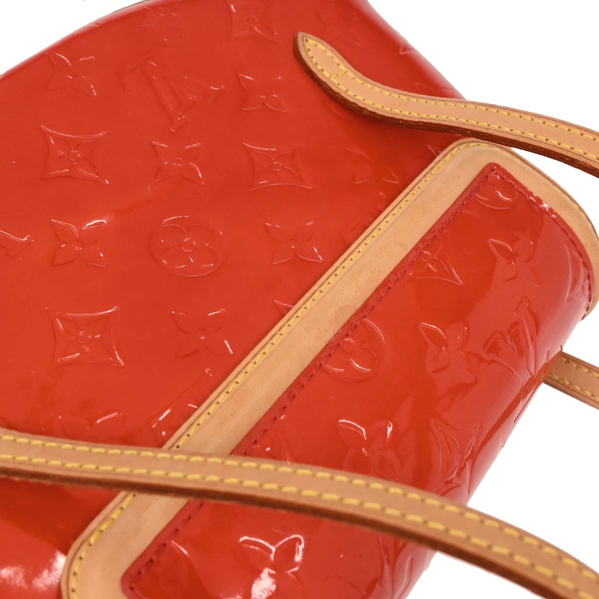 Louis Vuitton Red Monogram Vernis Biscayne Bay PM Handbag M91291