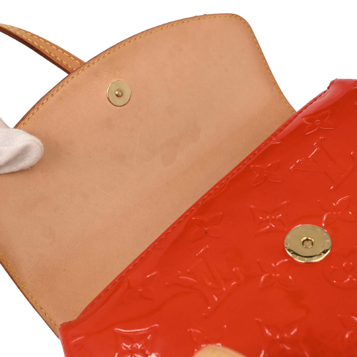 Louis Vuitton Red Monogram Vernis Biscayne Bay PM Handbag M91291