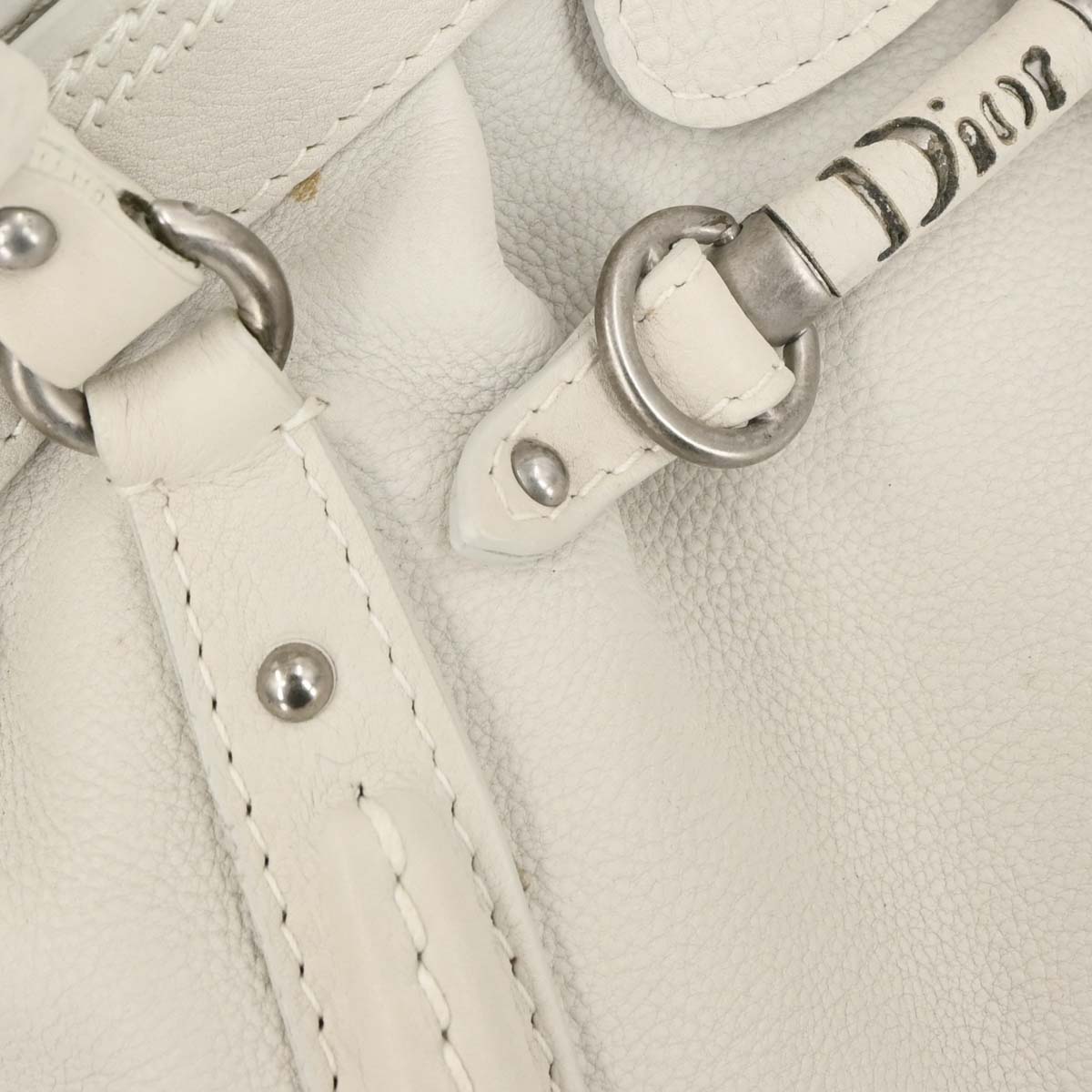 Christian Dior Off-white Leather Handbag