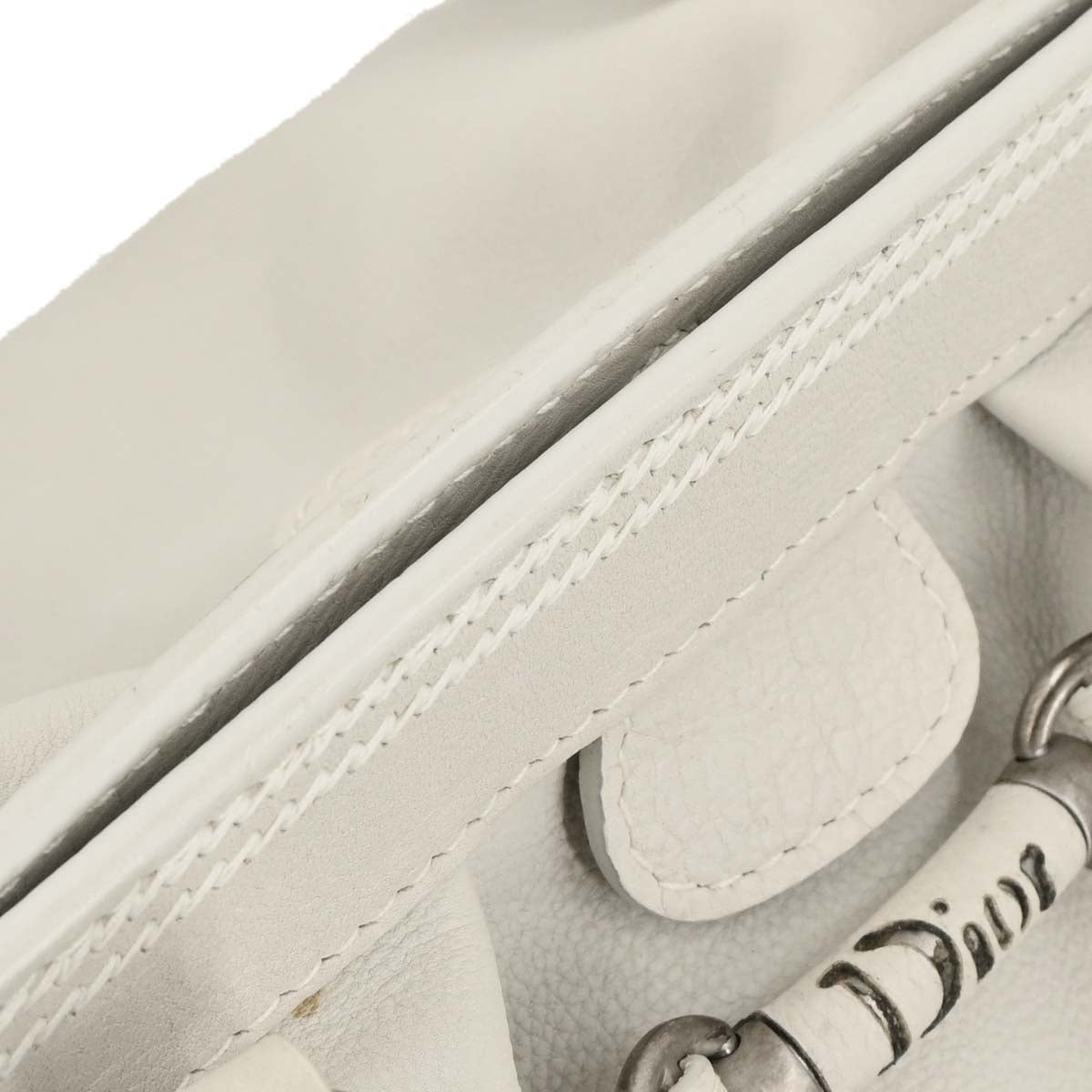 Christian Dior Off-white Leather Handbag