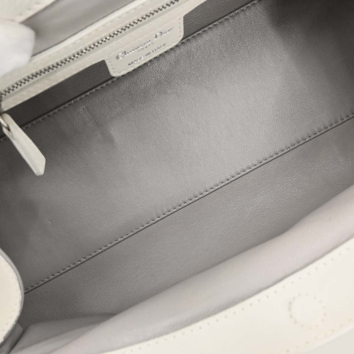 Christian Dior Off-white Leather Handbag