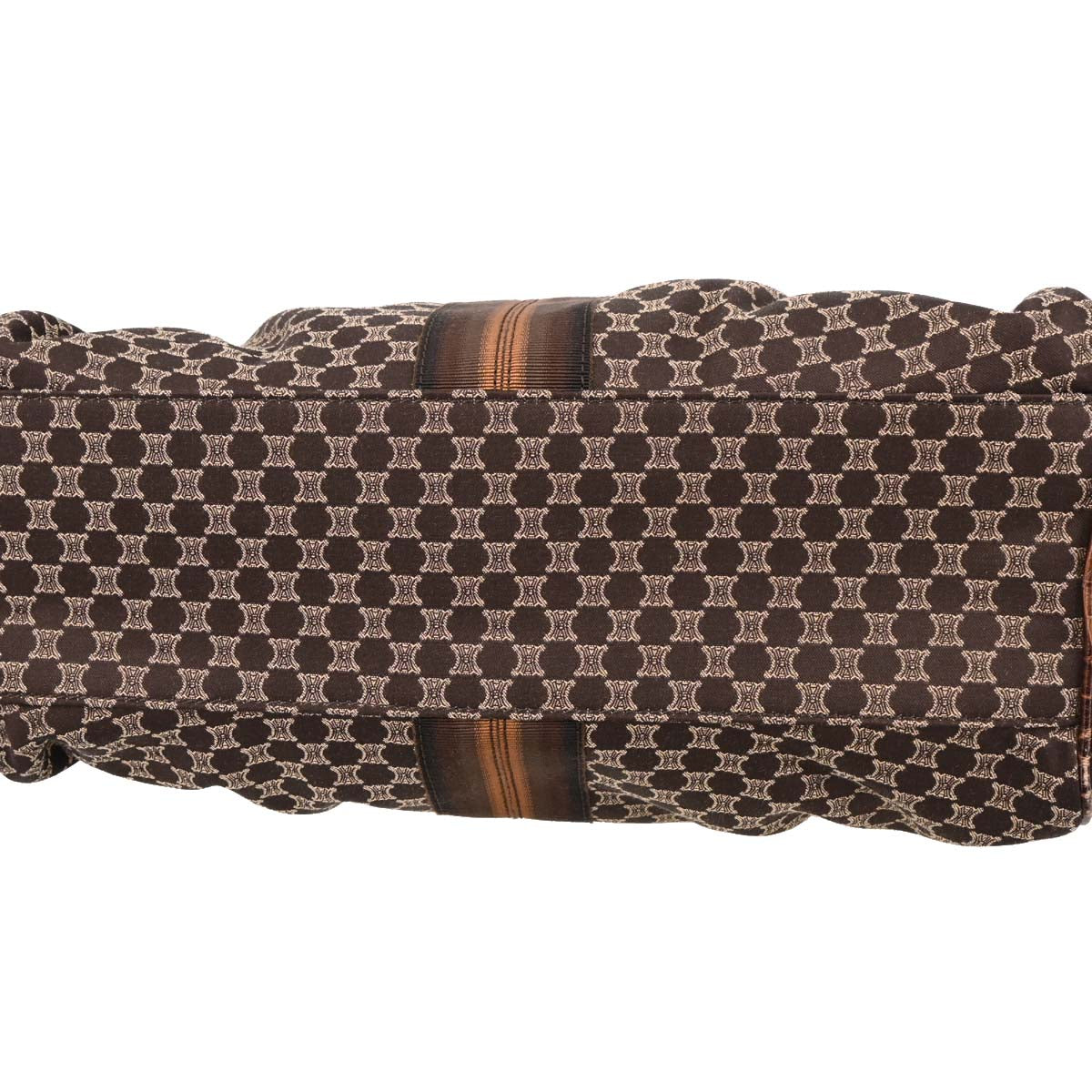 Celine Brown Canvas Macadam Handbag
