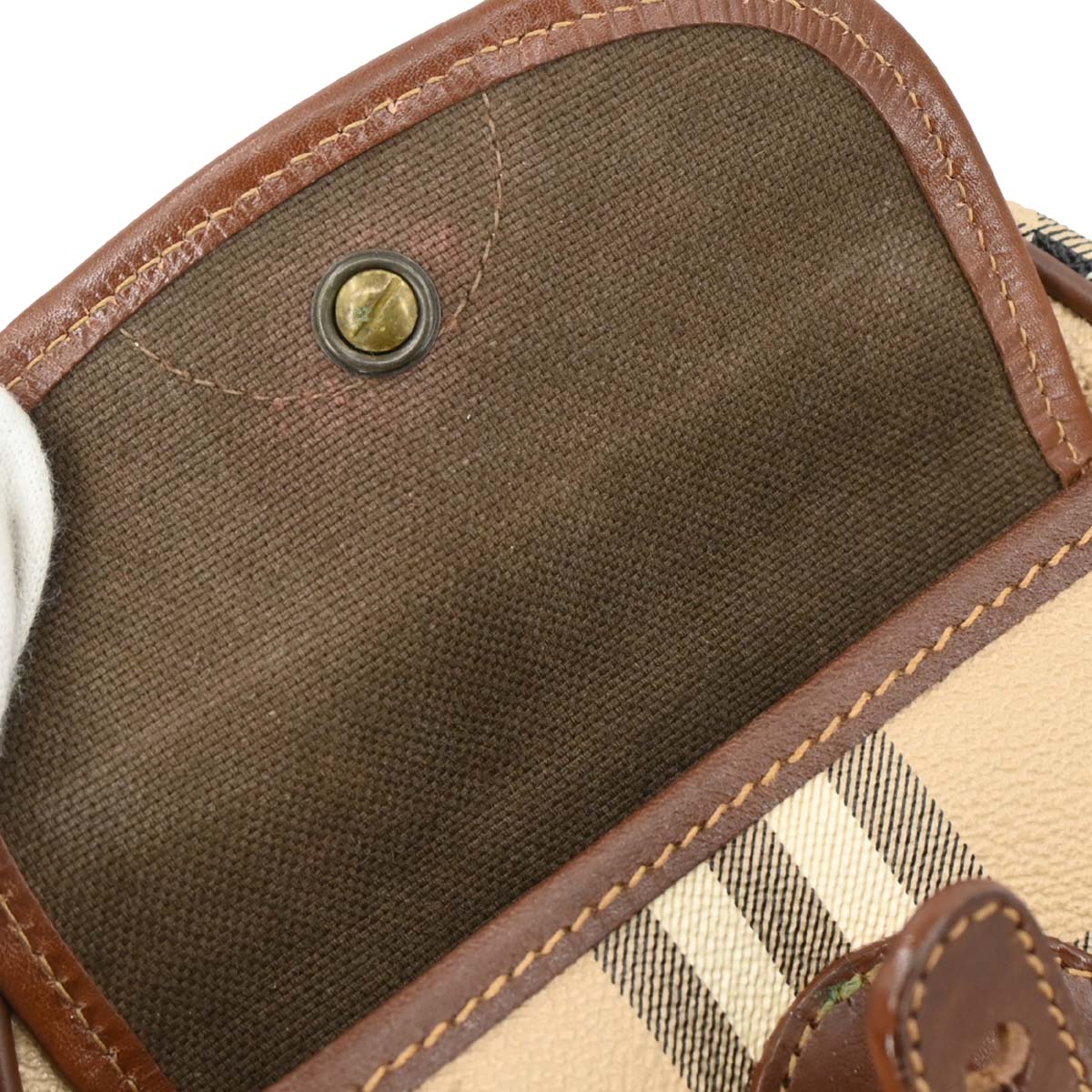 Burberrys Beige House Check Shoulder Bag