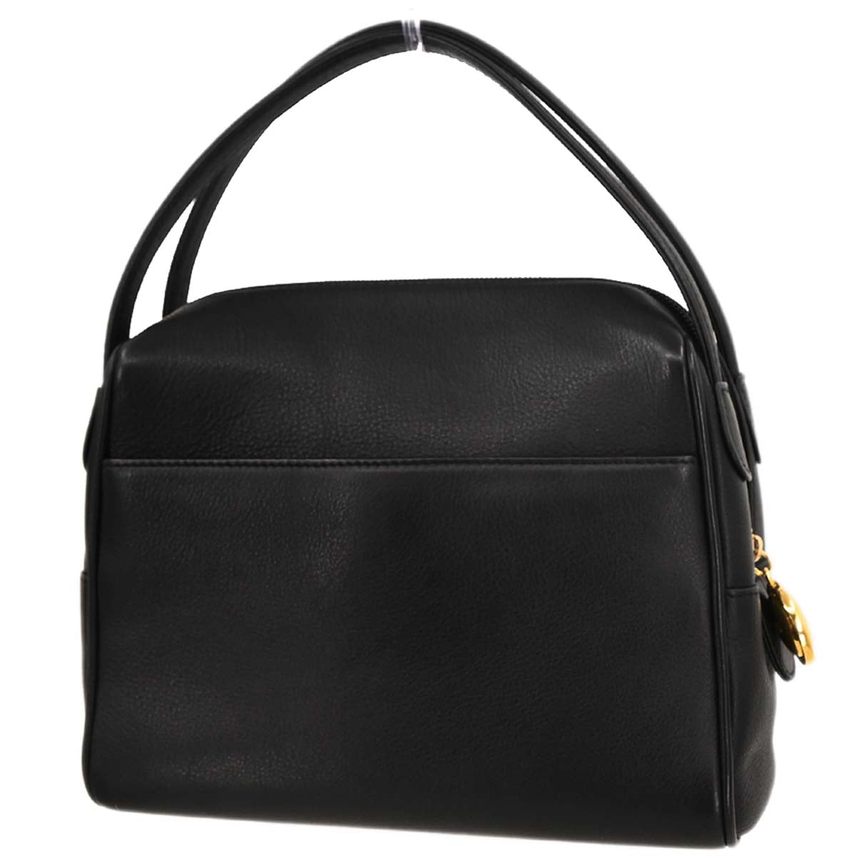 Christian Dior Black Leather CD Logo Handbag