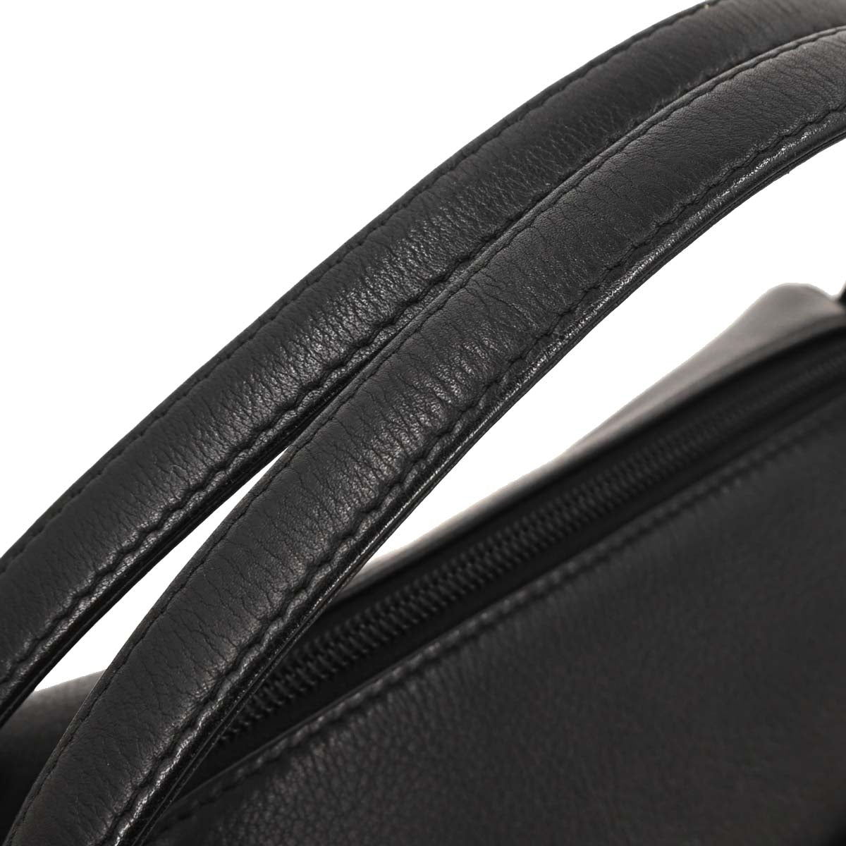 Christian Dior Black Leather CD Logo Handbag