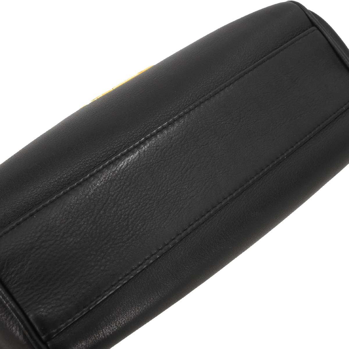 Christian Dior Black Leather CD Logo Handbag
