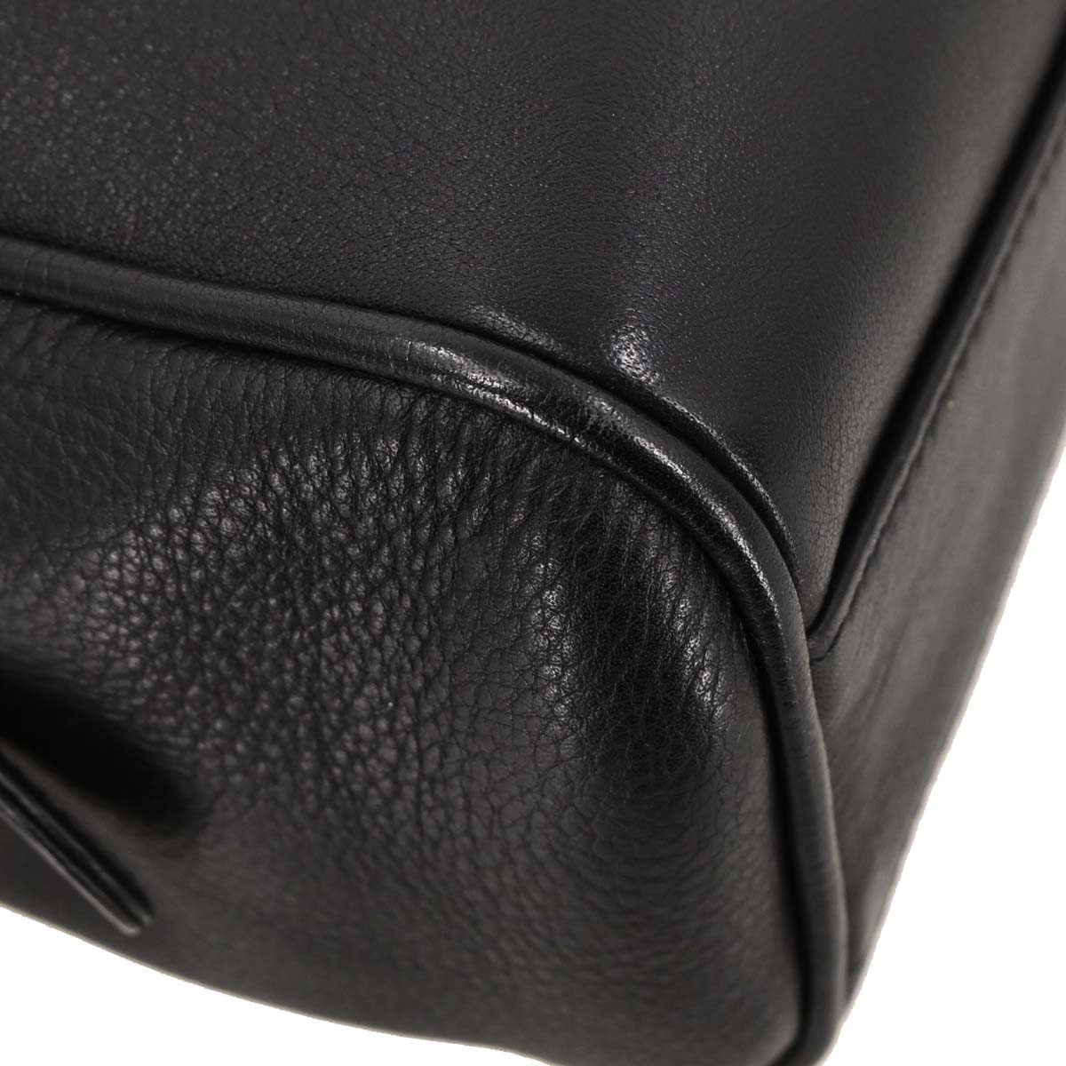 Christian Dior Black Leather CD Logo Handbag