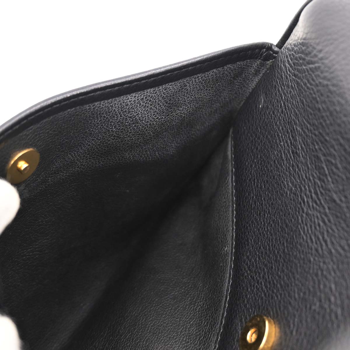 Christian Dior Black Leather CD Logo Handbag