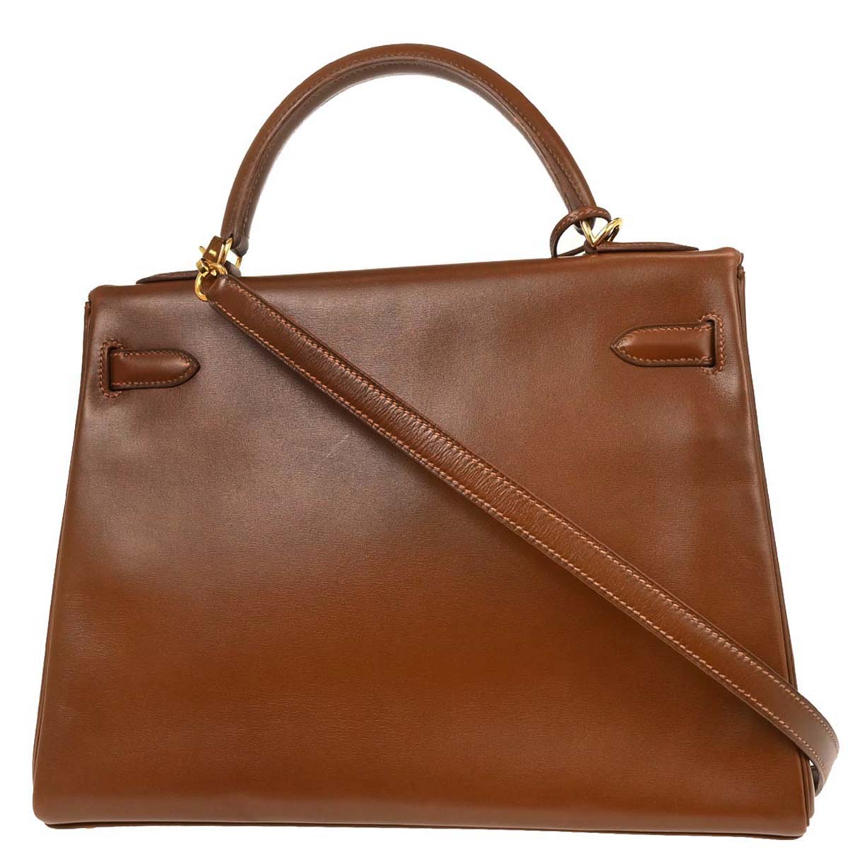 Hermes Fauve Box Calf Kelly 32 Retourne 2way Shoulder Handbag