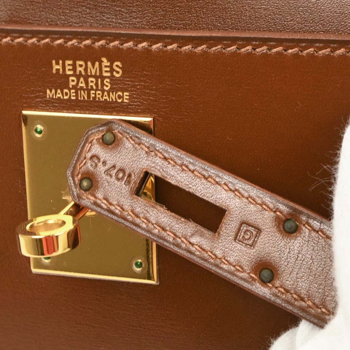 Hermes Fauve Box Calf Kelly 32 Retourne 2way Shoulder Handbag