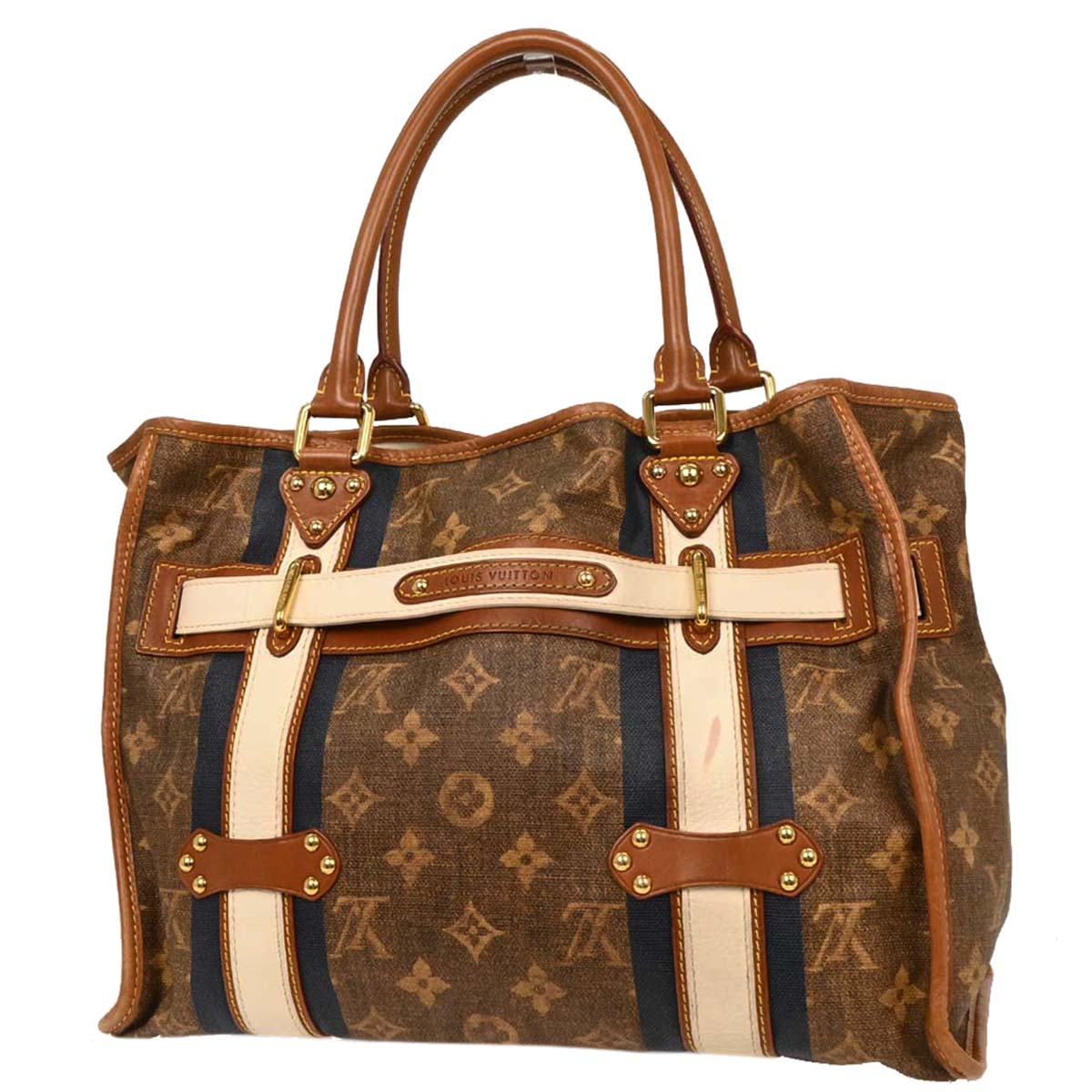 Louis Vuitton Monogram Tisse Sac Rayures GM Tote Handbag M56385