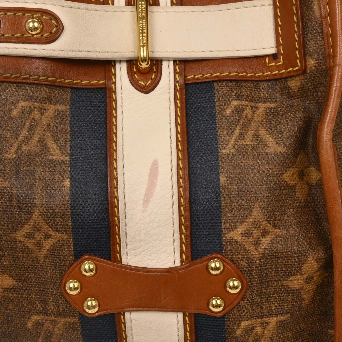 Louis Vuitton Monogram Tisse Sac Rayures GM Tote Handbag M56385
