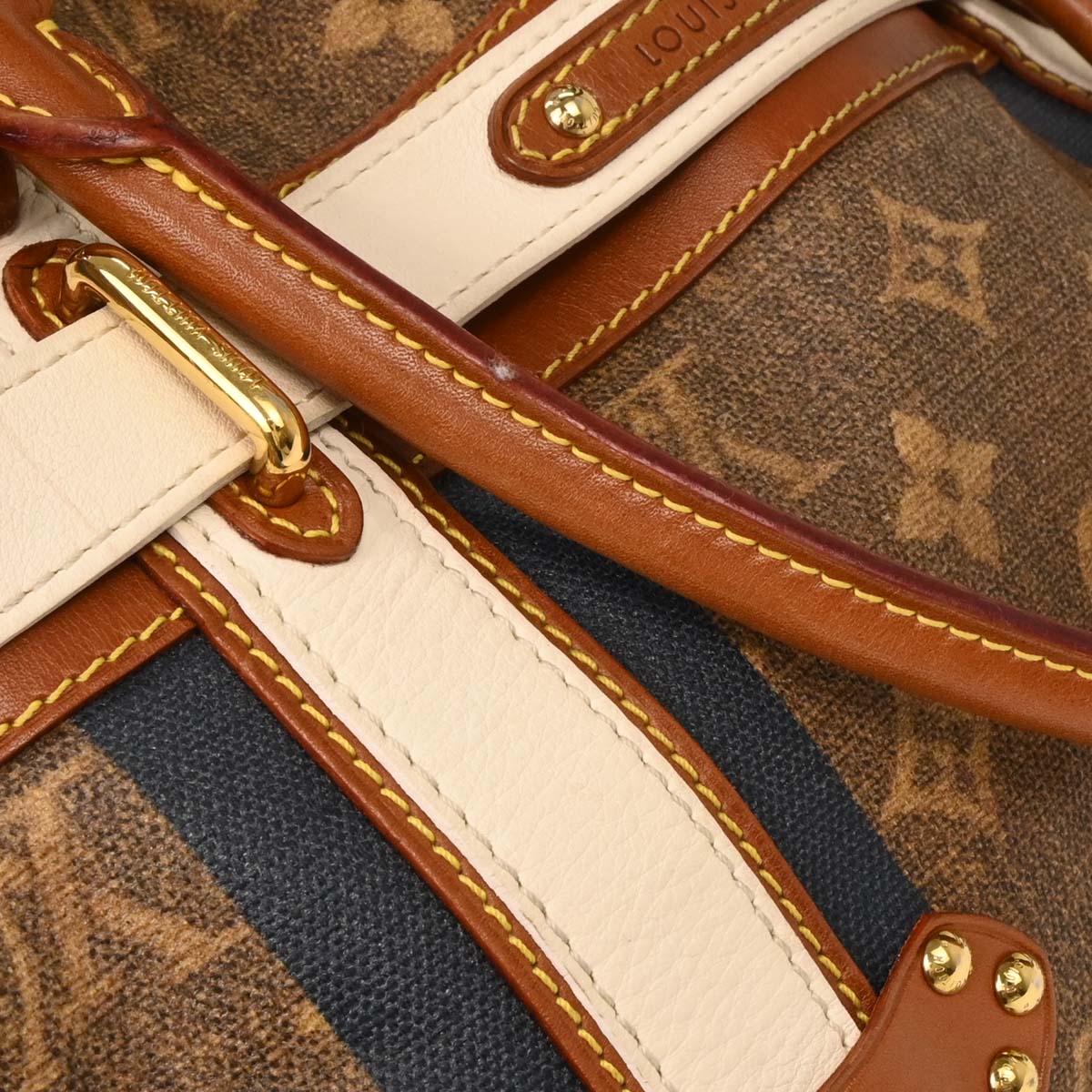 Louis Vuitton Monogram Tisse Sac Rayures GM Tote Handbag M56385