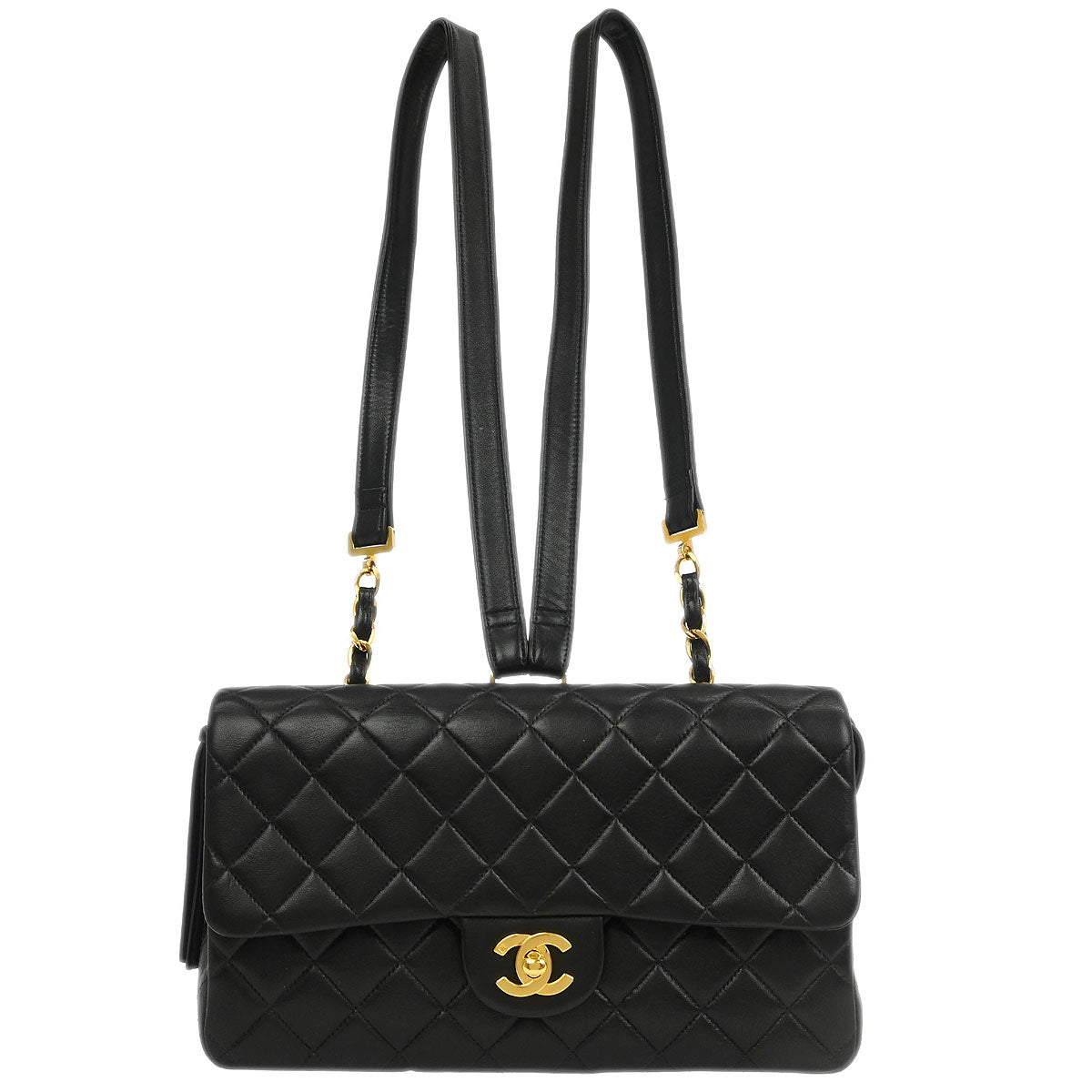 Chanel 1994-1996 Black Lambskin Backpack