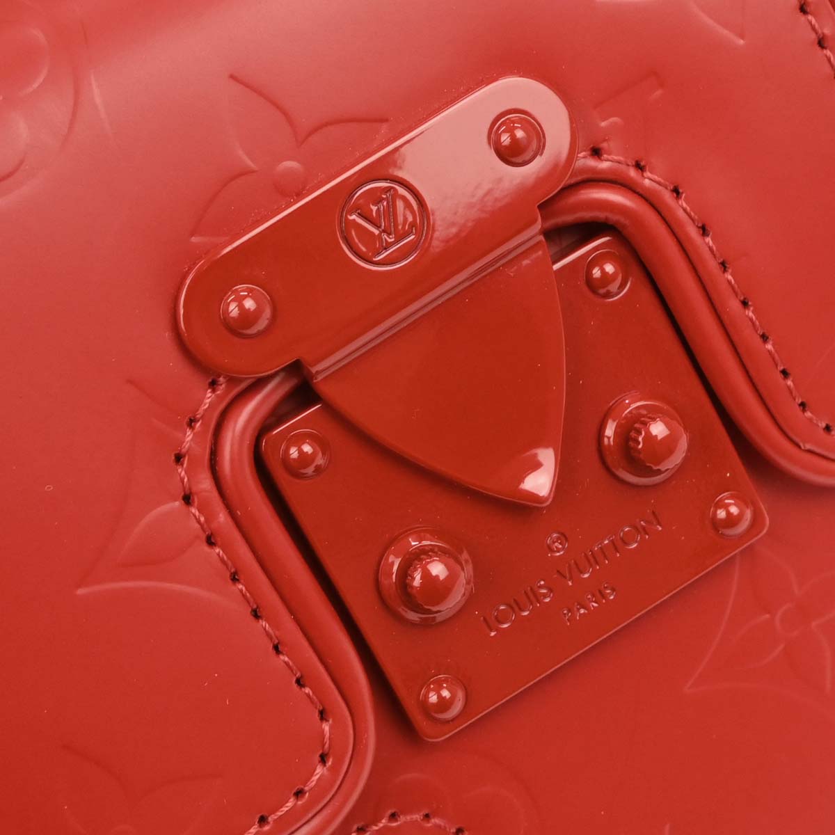 Louis Vuitton Red Monogram Glace Op Art Pouch Handbag M92817
