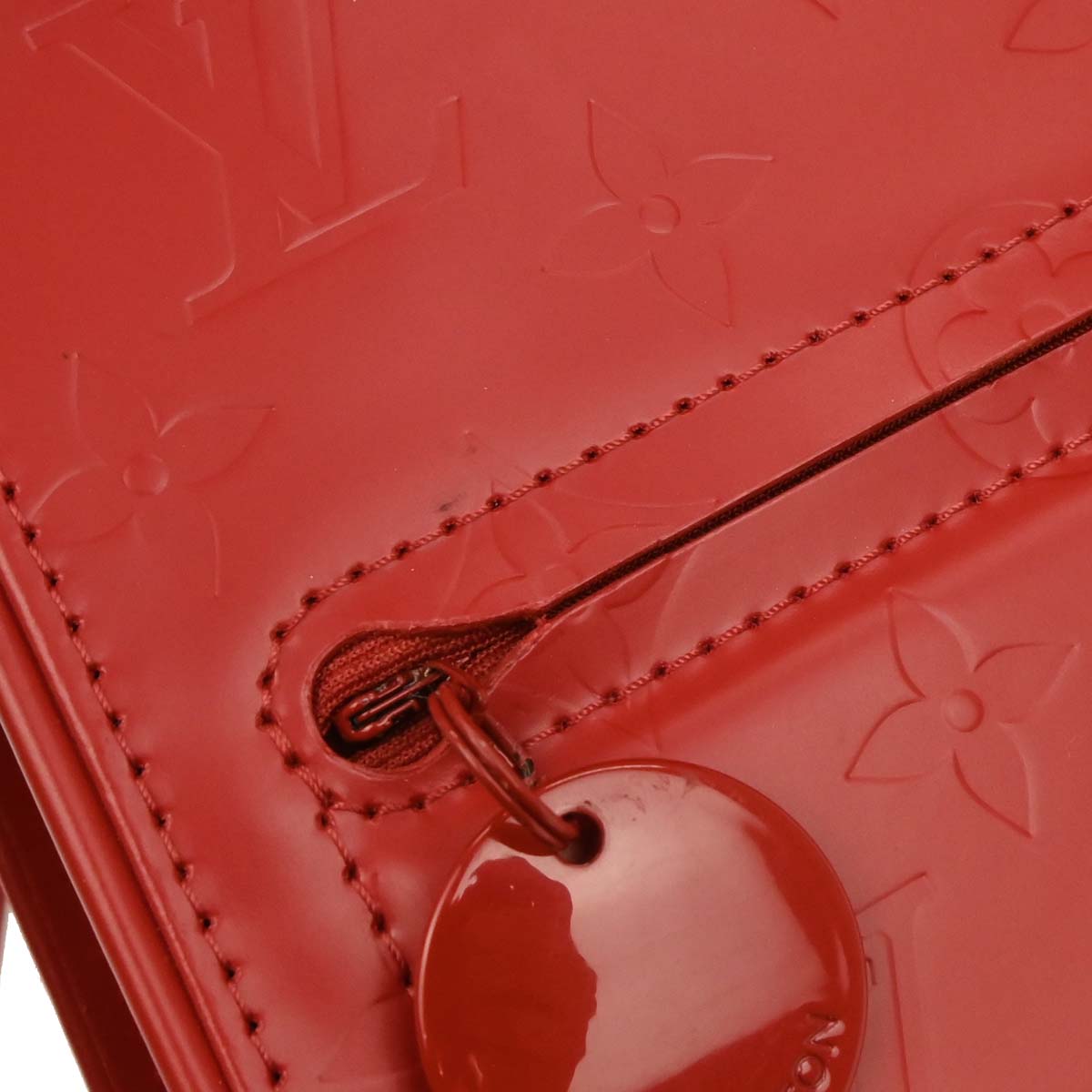 Louis Vuitton Red Monogram Glace Op Art Pouch Handbag M92817
