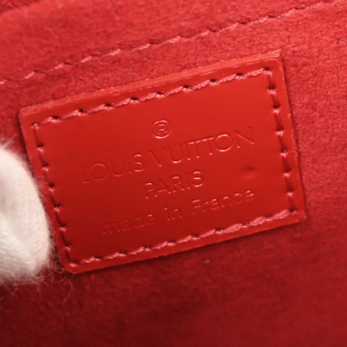 Louis Vuitton Red Monogram Glace Op Art Pouch Handbag M92817