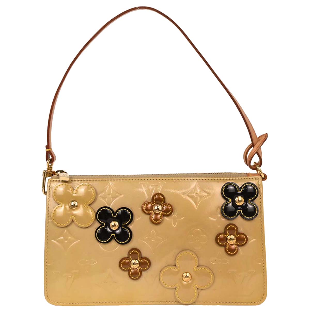 Louis Vuitton Beige Vernis Flower Lexington Handbag M92246