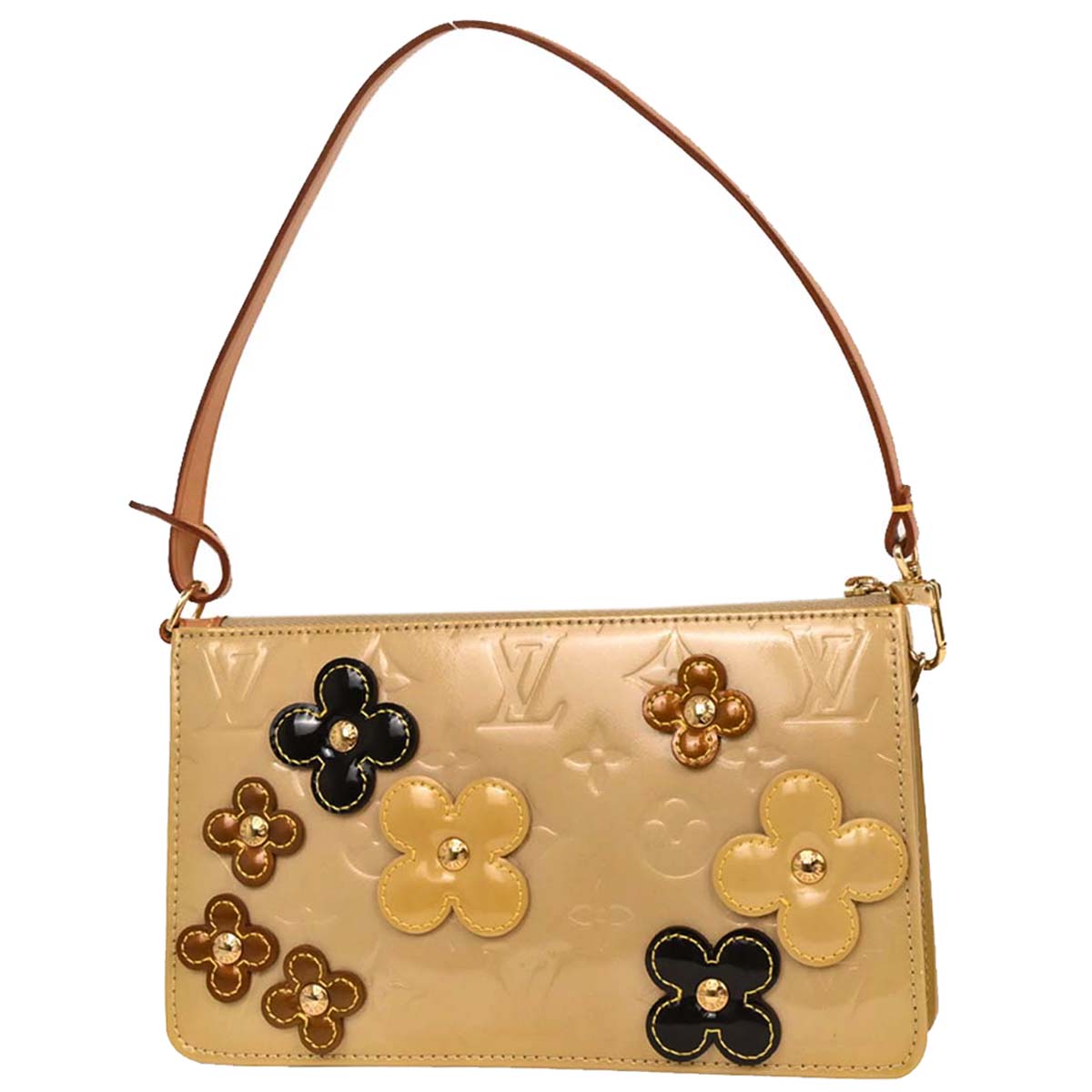 Louis Vuitton Beige Vernis Flower Lexington Handbag M92246
