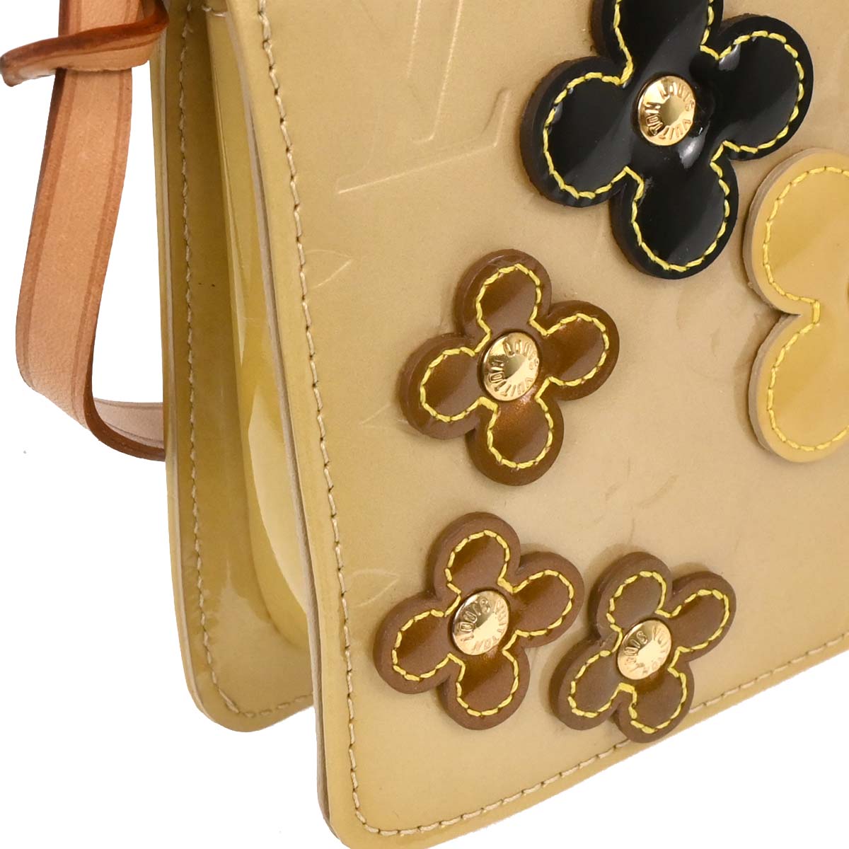 Louis Vuitton Beige Vernis Flower Lexington Handbag M92246