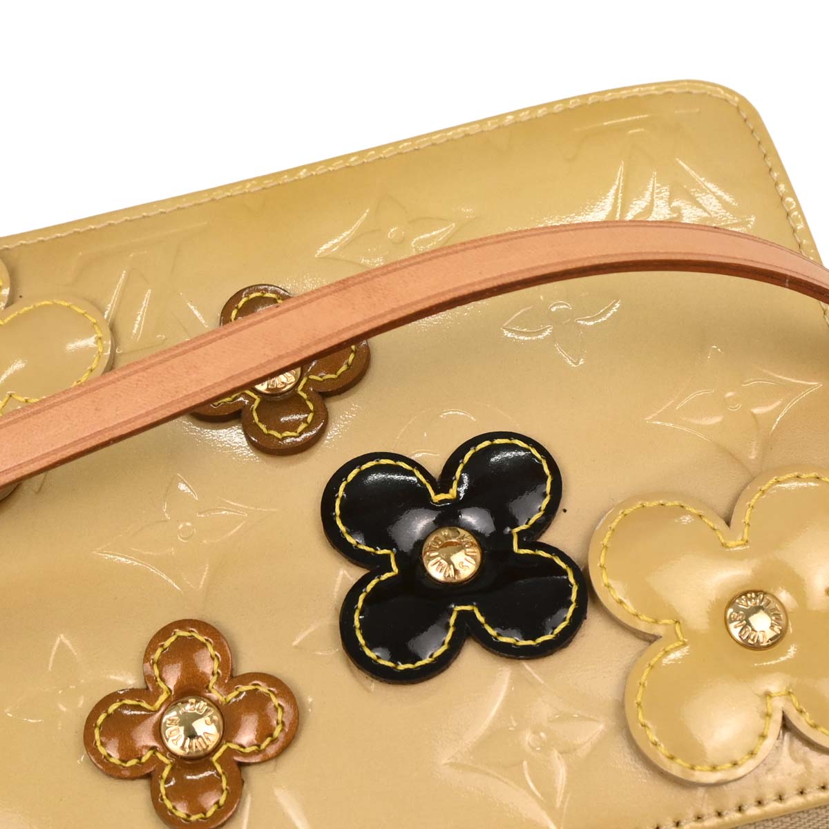 Louis Vuitton Beige Vernis Flower Lexington Handbag M92246