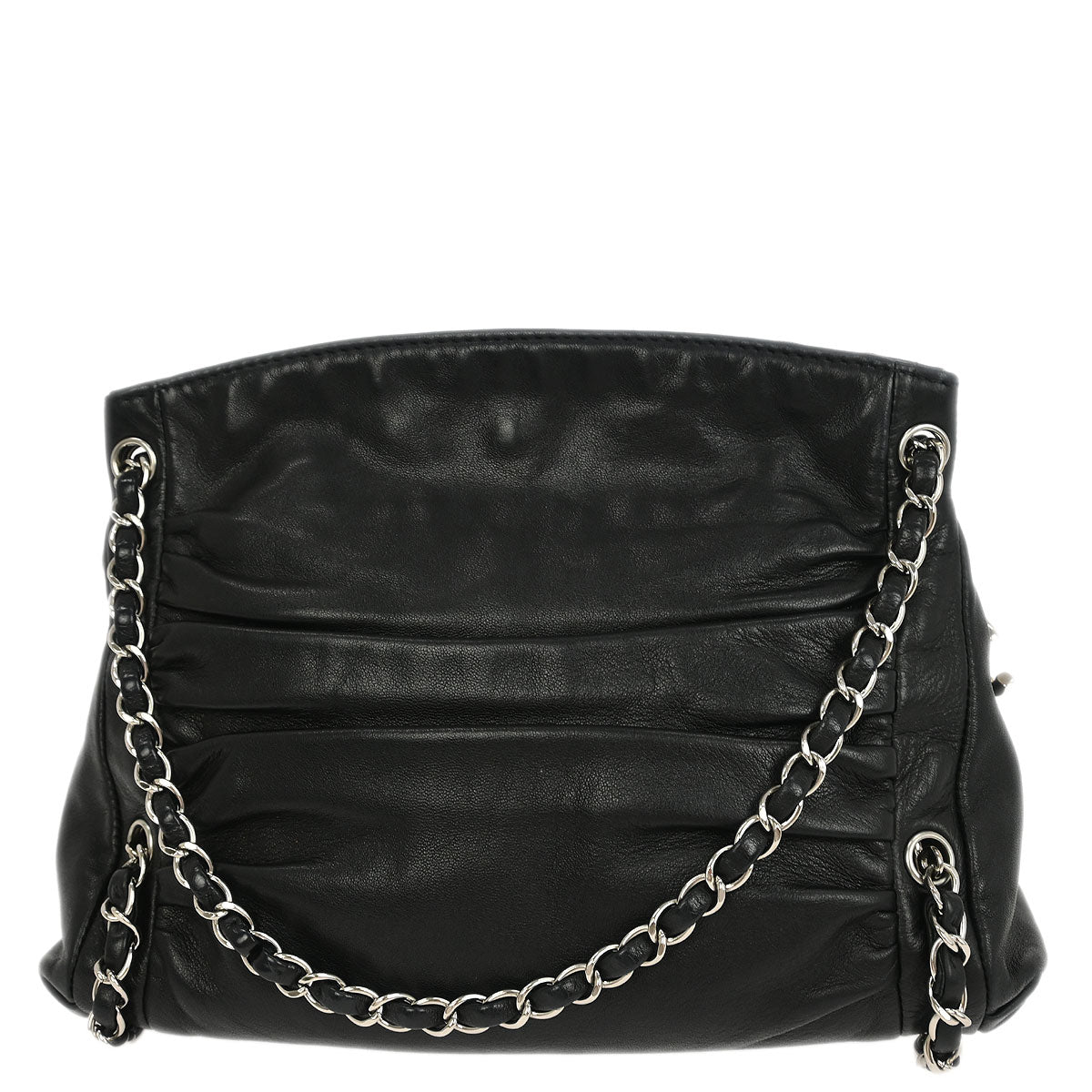 Chanel 2009-2010 Black Calfskin Sharpei Hobo 2way Shoulder Bag