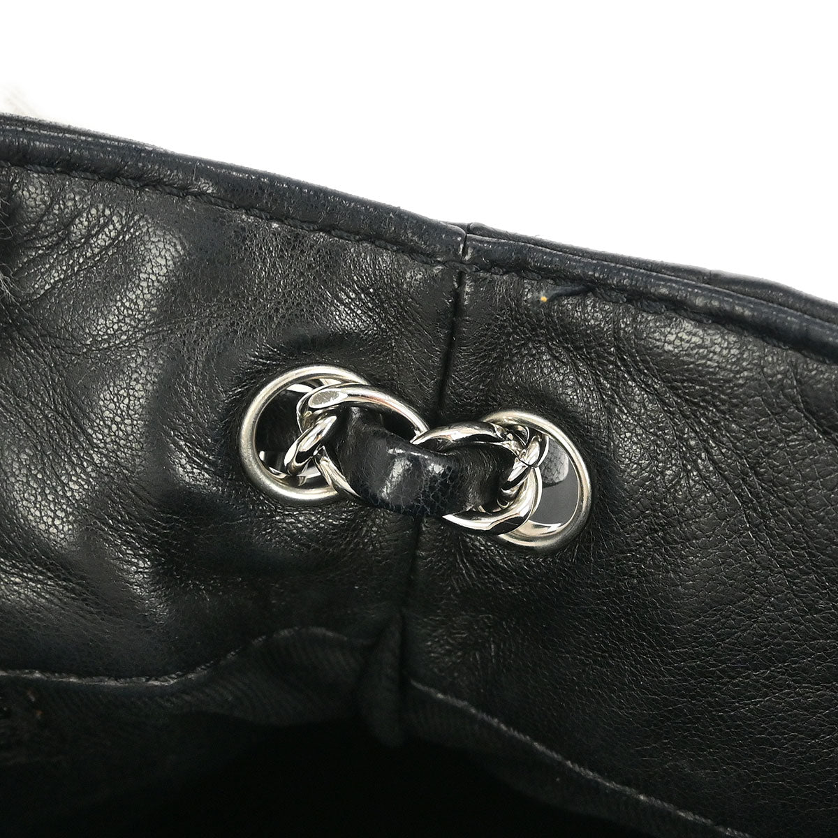Chanel 2009-2010 Black Calfskin Sharpei Hobo 2way Shoulder Bag