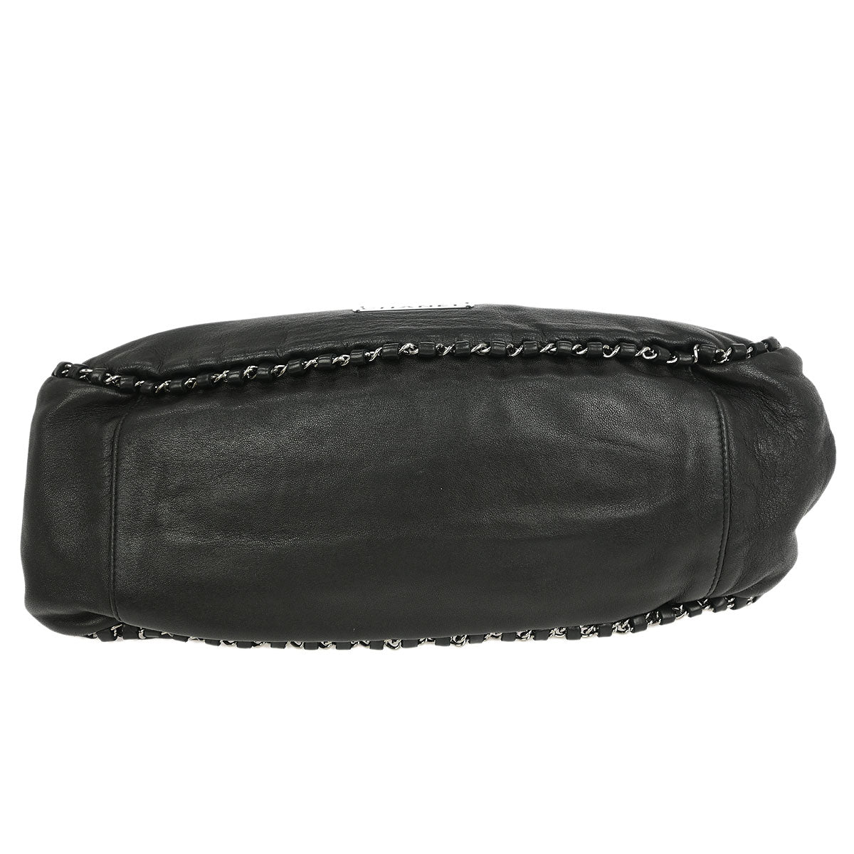 Chanel 2004-2005 Black Calfskin Around Chain Hobo Handbag