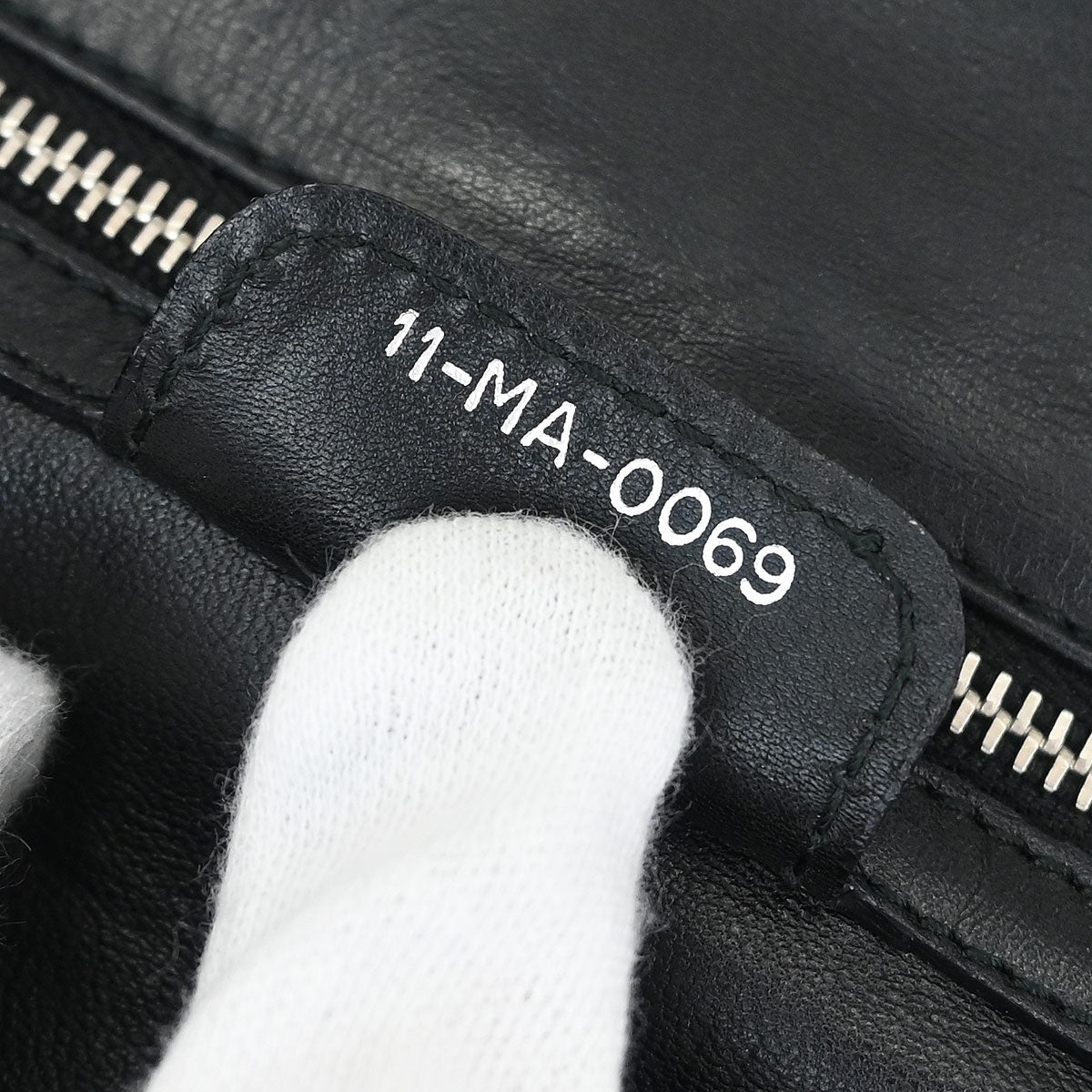 Christian Dior Black Lambskin Demi Lune Handbag
