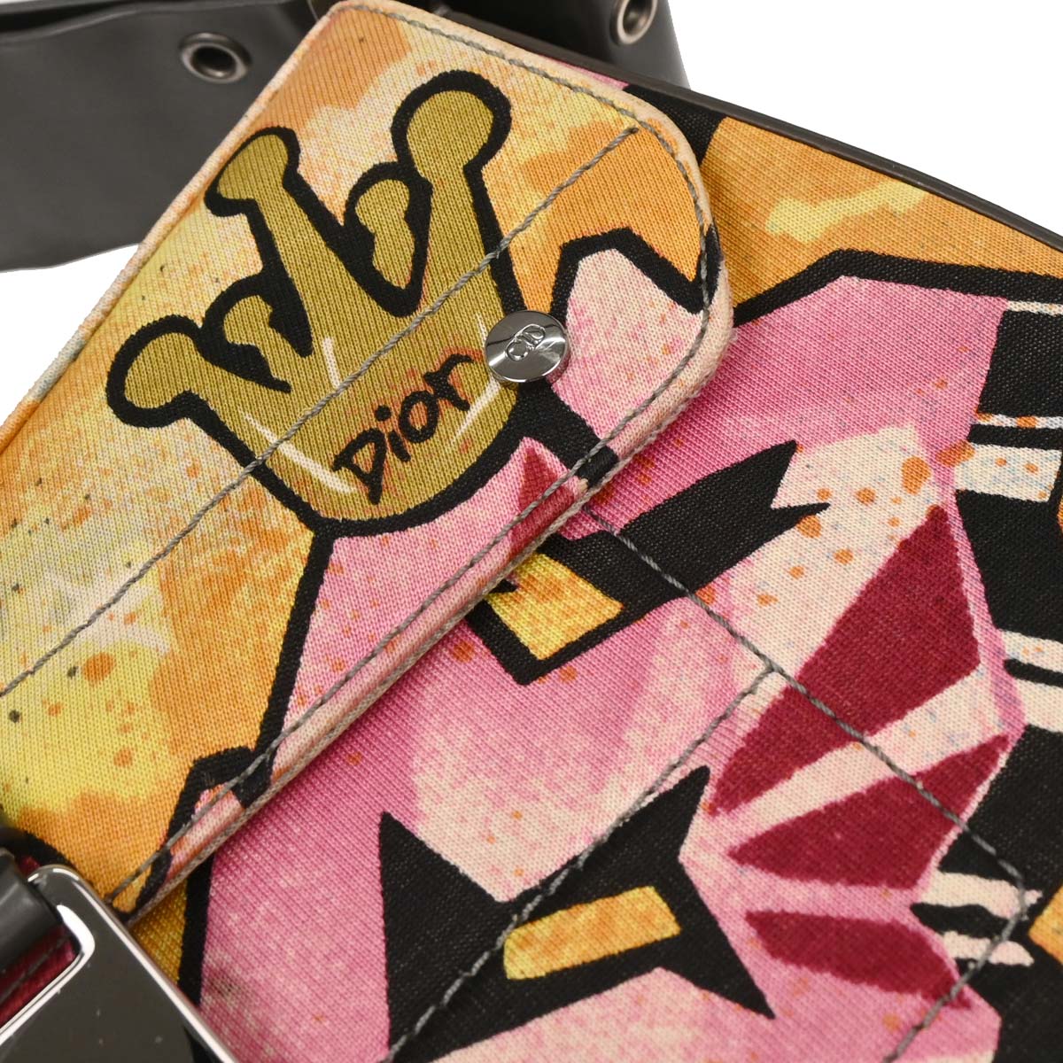 Christian Dior Pink Canvas Street Chic Columbus Shoulder Bag