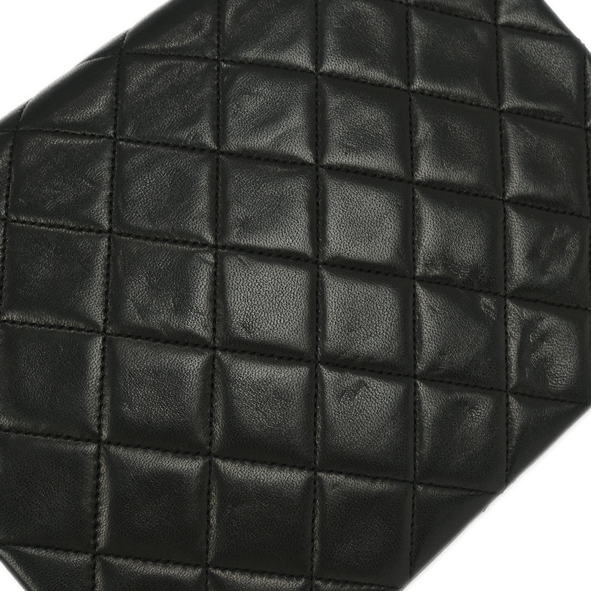 Chanel 1989-1991 Black Lambskin Classic Square Flap Shoulder Bag