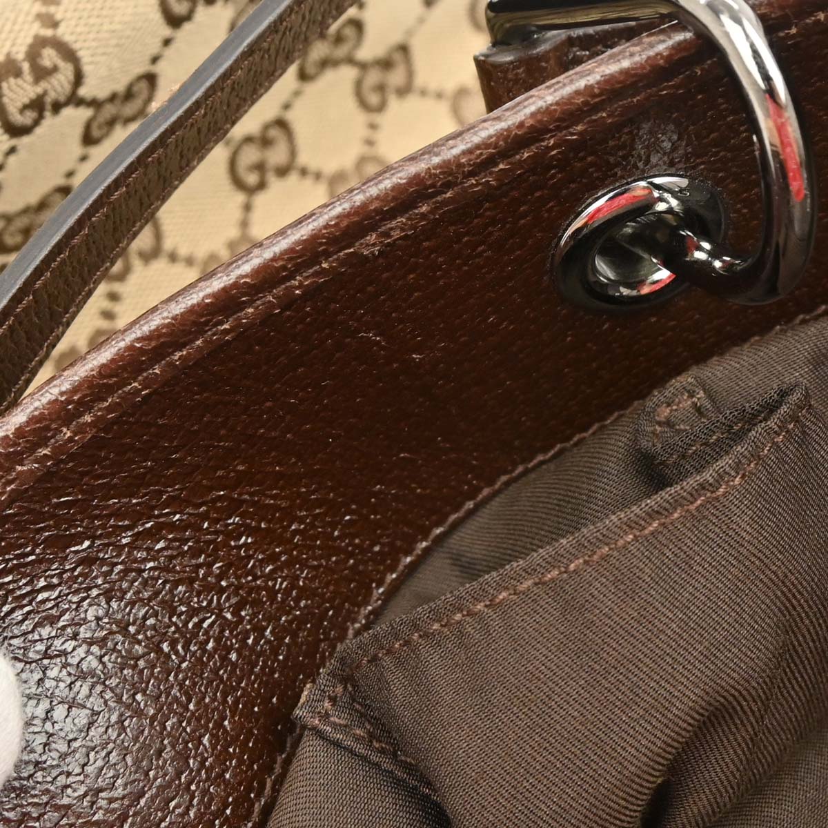 Gucci Brown Beige GG Tote Bag