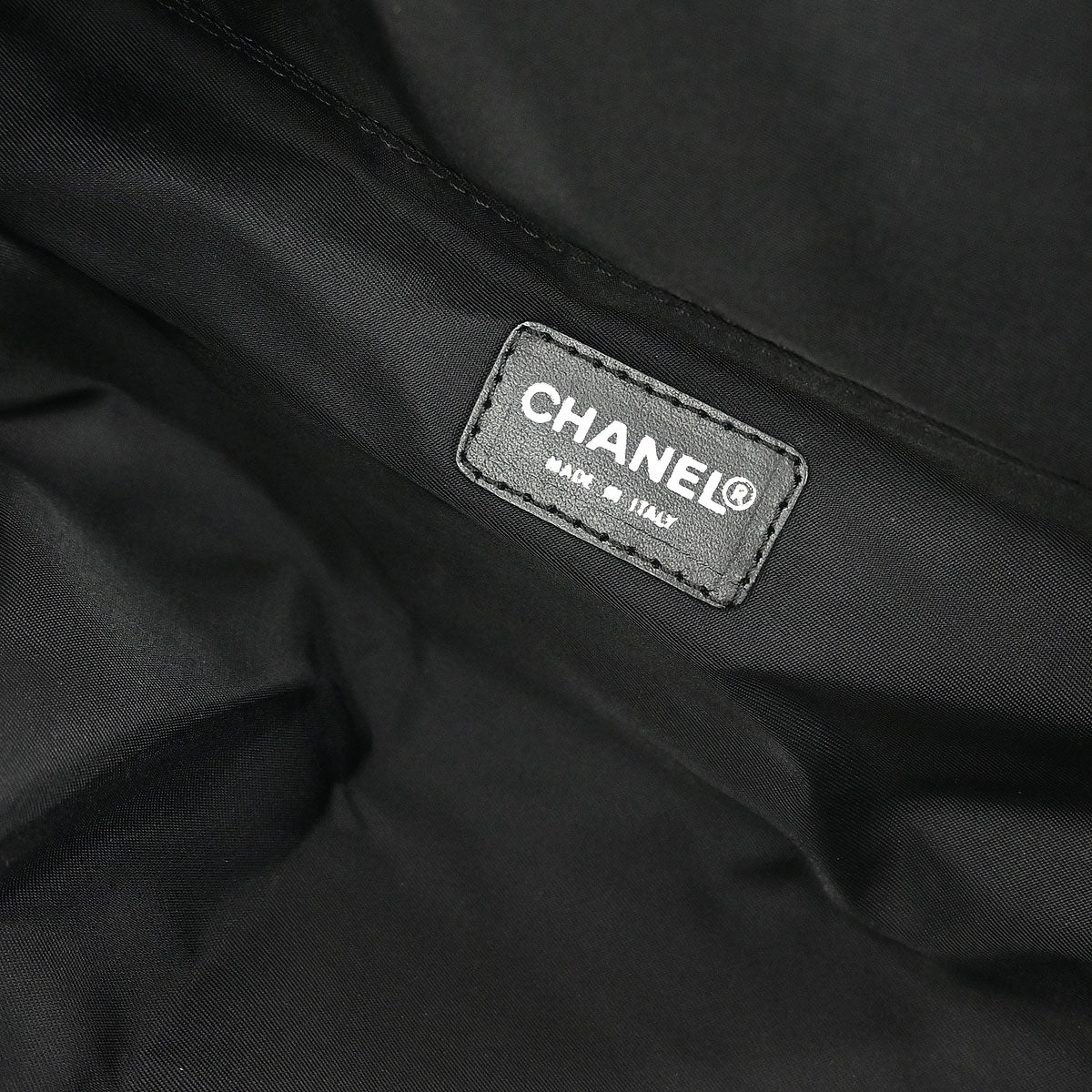 Chanel 2001-2003 Black Jacquard Nylon Travel Line Vanity Handbag