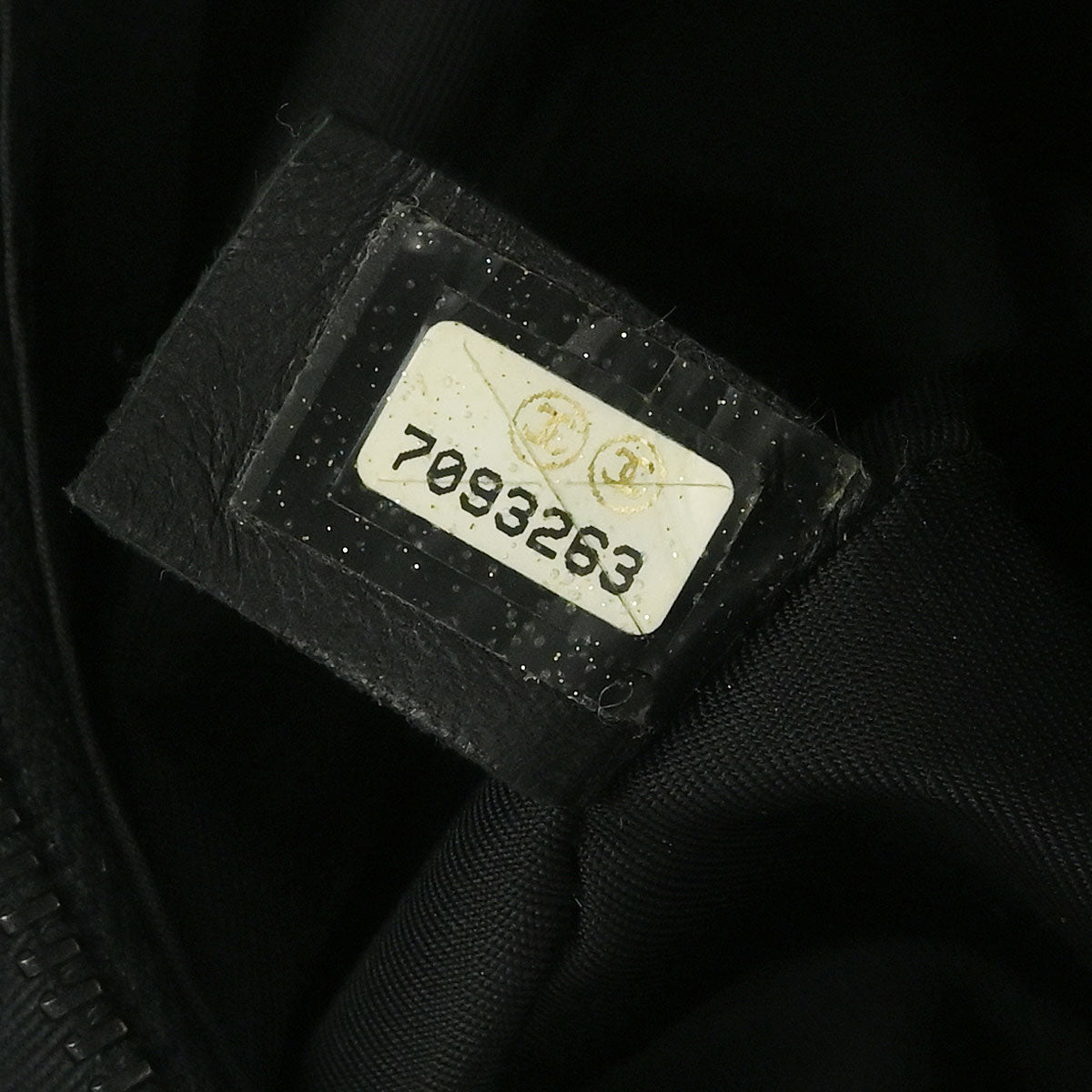 Chanel 2001-2003 Black Jacquard Nylon Travel Line Vanity Handbag