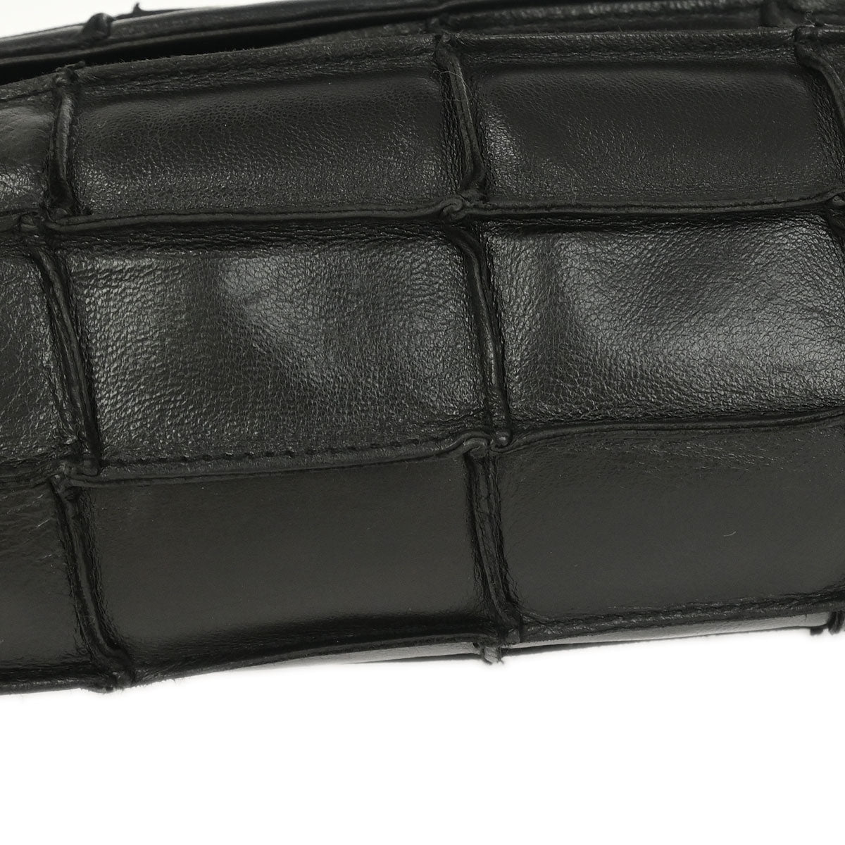 Chanel 1997-1999 Black Calfskin Choco Bar Mademoiselle Lock Handbag