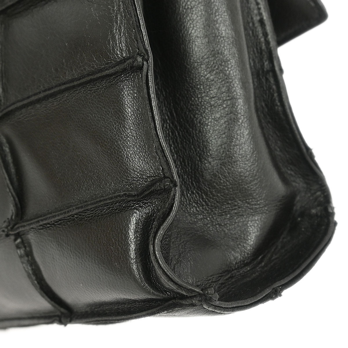Chanel 1997-1999 Black Calfskin Choco Bar Mademoiselle Lock Handbag