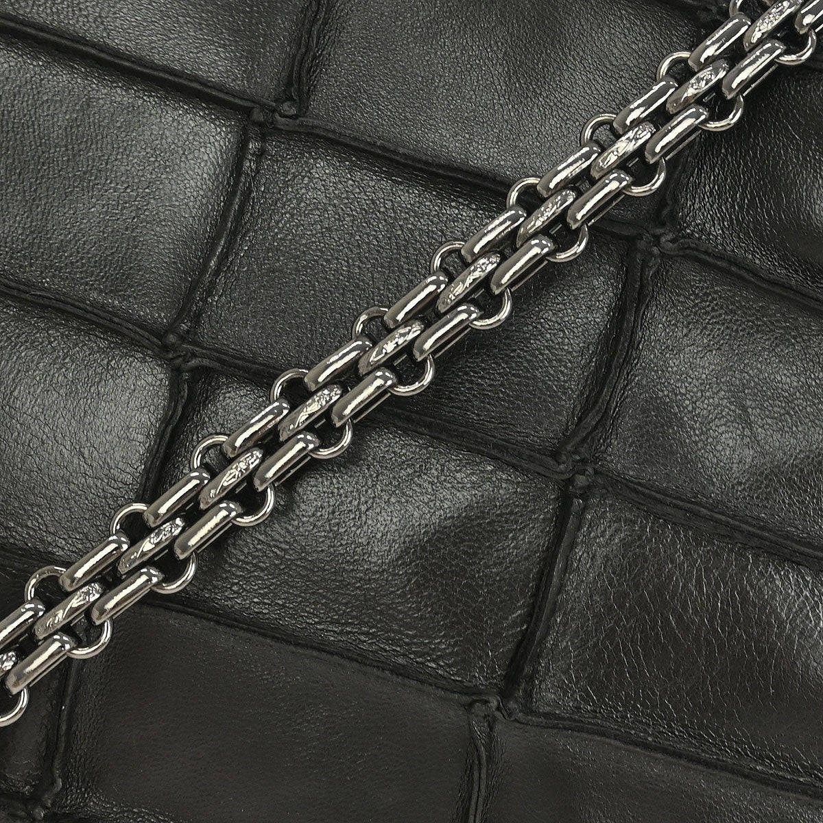 Chanel 1997-1999 Black Calfskin Choco Bar Mademoiselle Lock Handbag