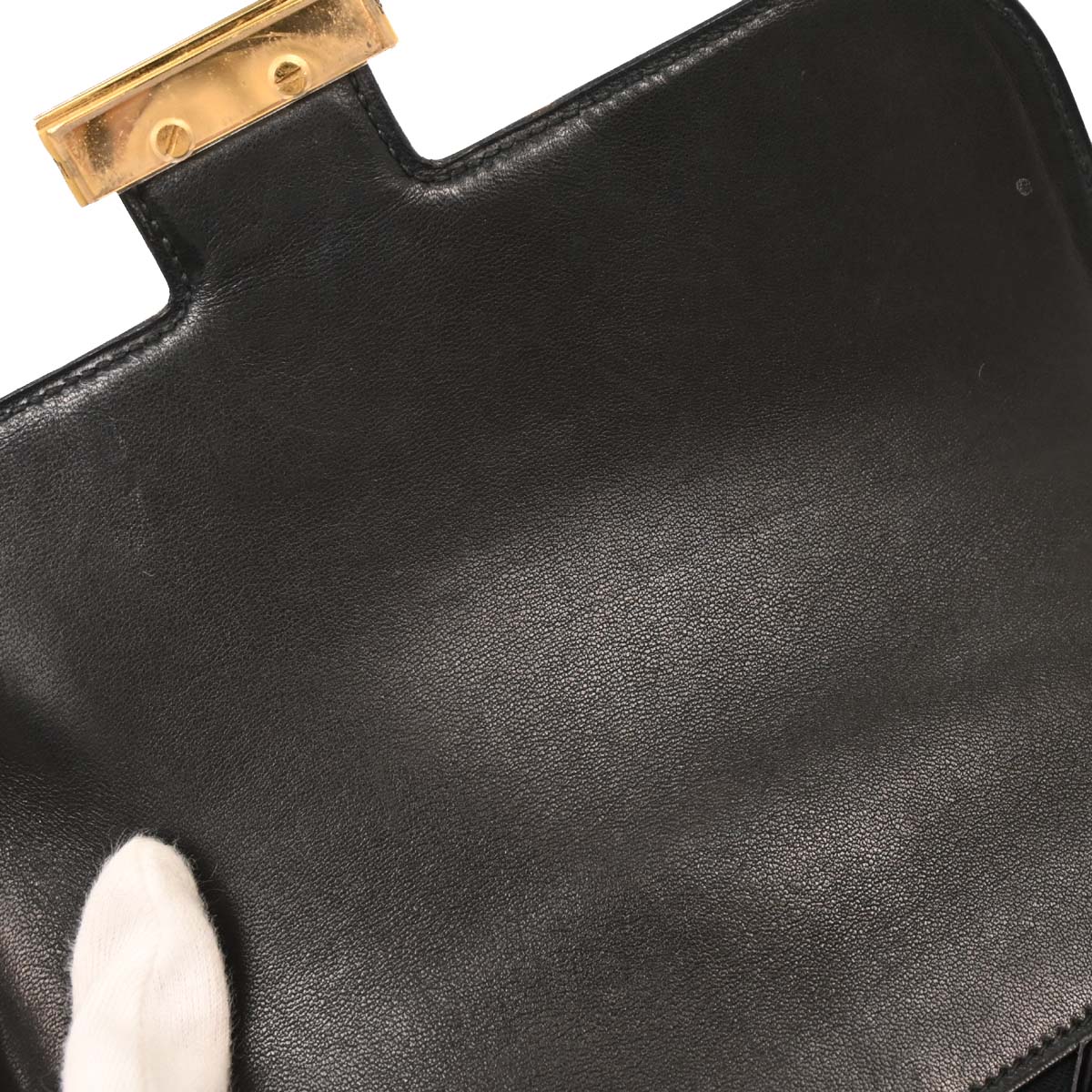 Hermes Black Box Calf Constance 23 Shoulder Bag