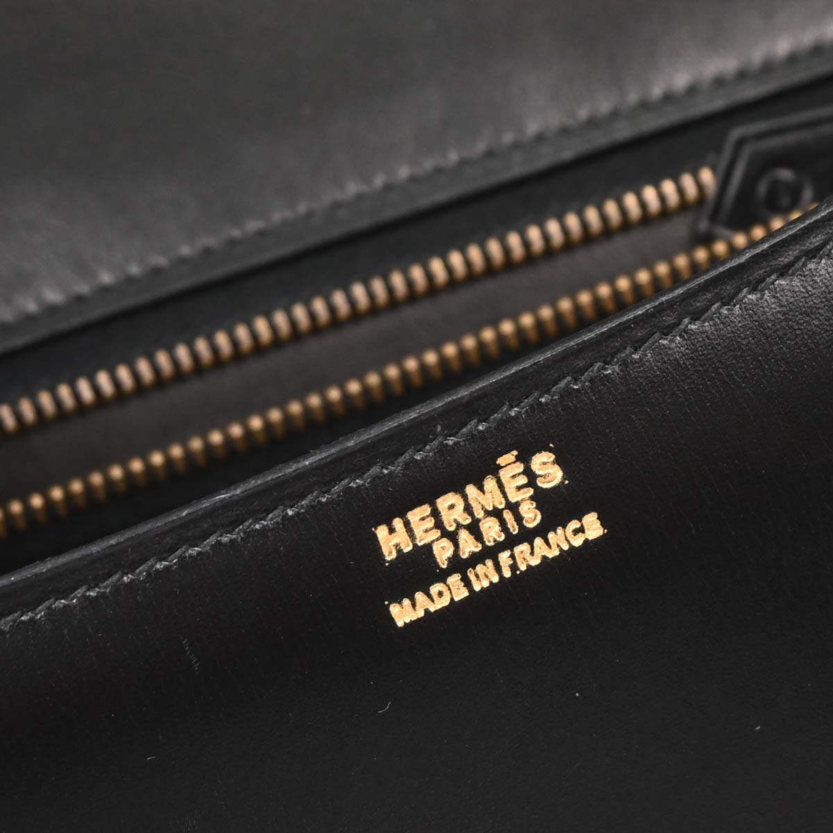 Hermes Black Box Calf Constance 23 Shoulder Bag
