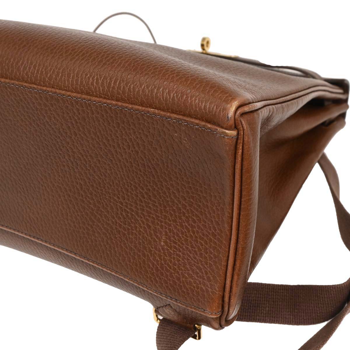 Hermes Marron Fonce Ardennes Kelly A Dos GM Backpack
