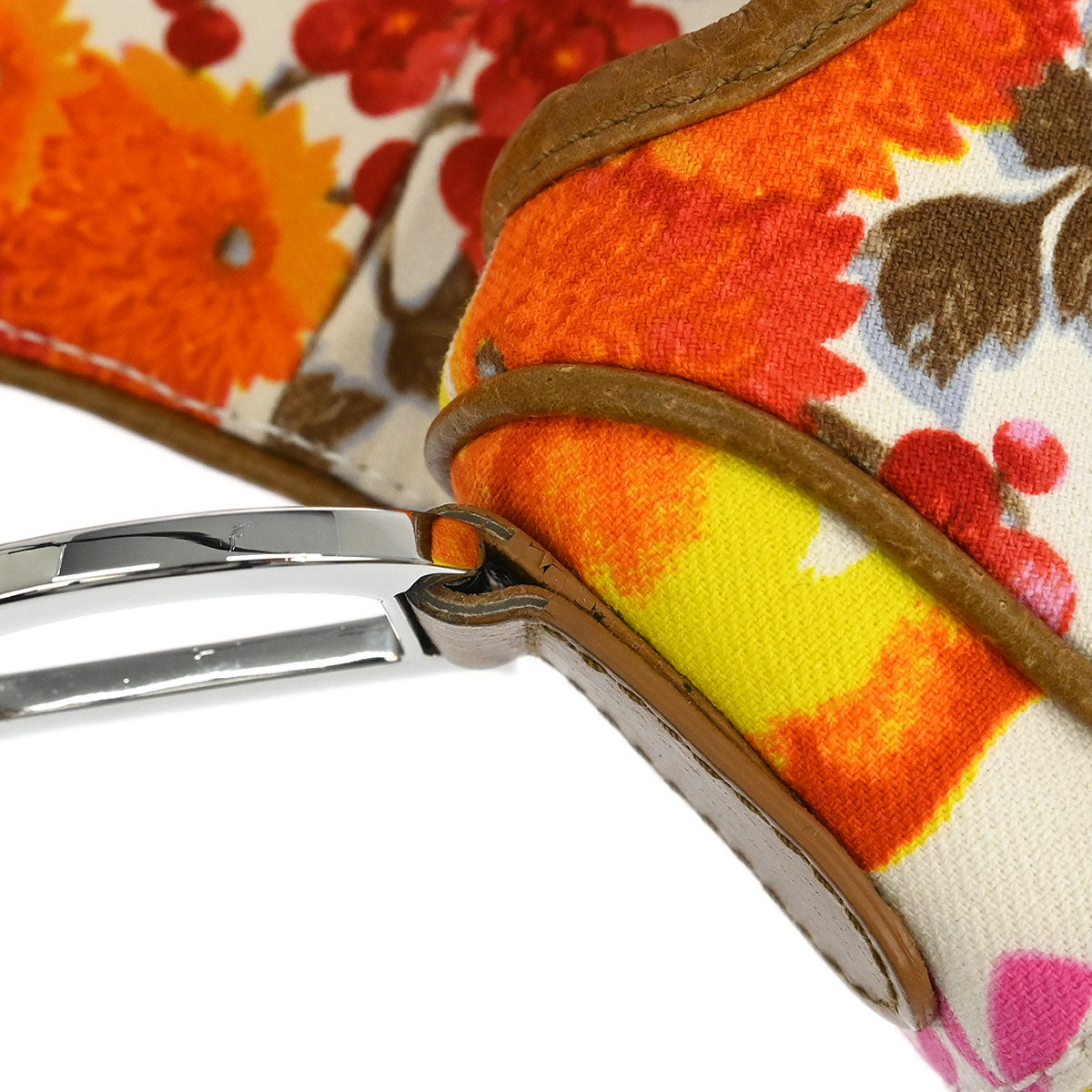 Christian Dior Multicolor Floral Saddle Handbag