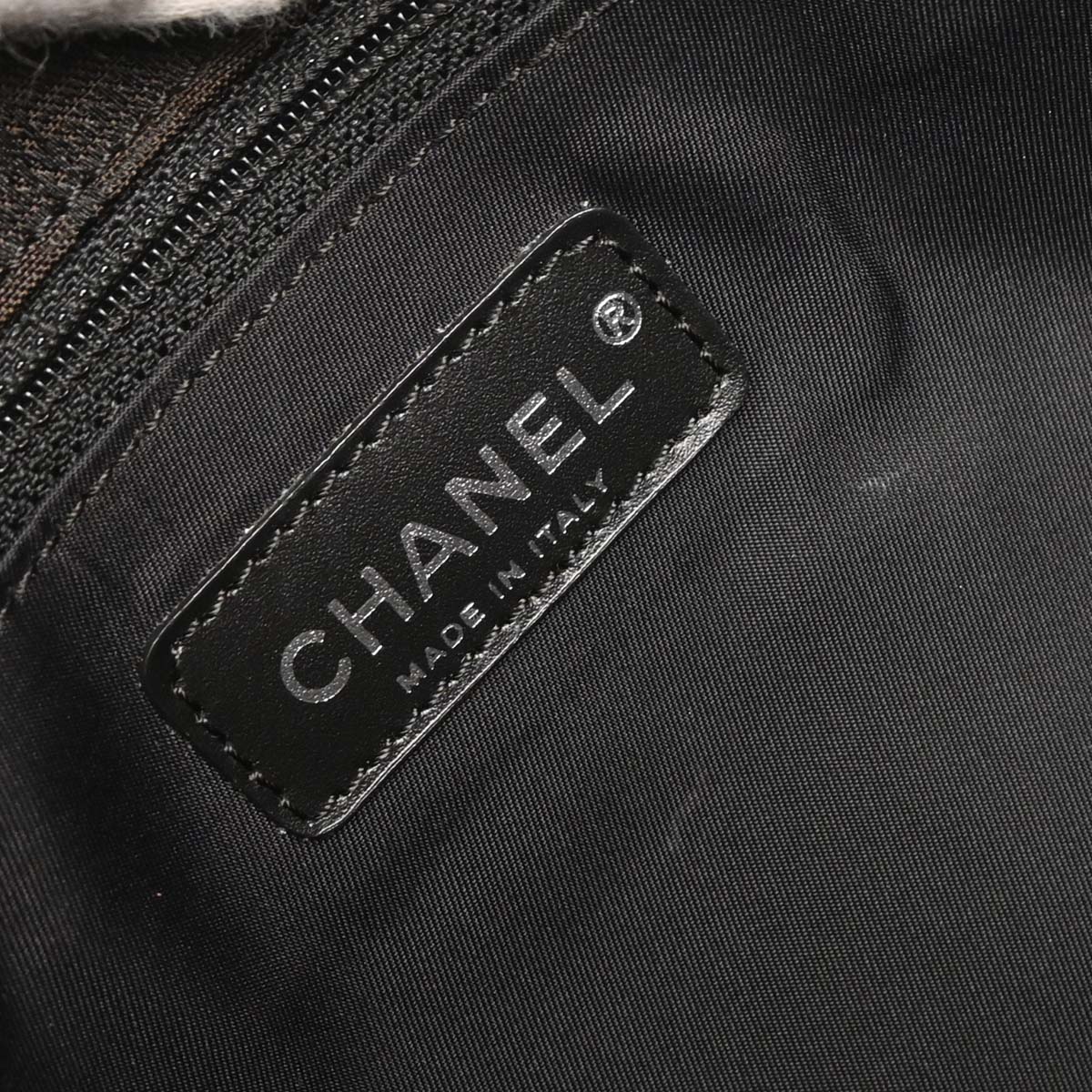Chanel Brown Jacquard Nylon New Travel Line Shoulder Bag