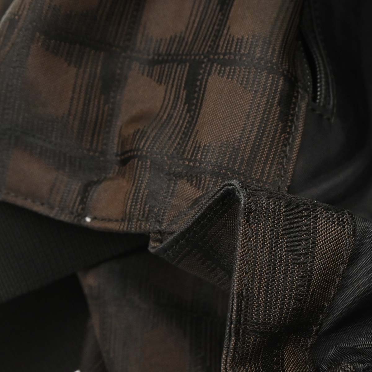 Chanel Brown Jacquard Nylon New Travel Line Shoulder Bag