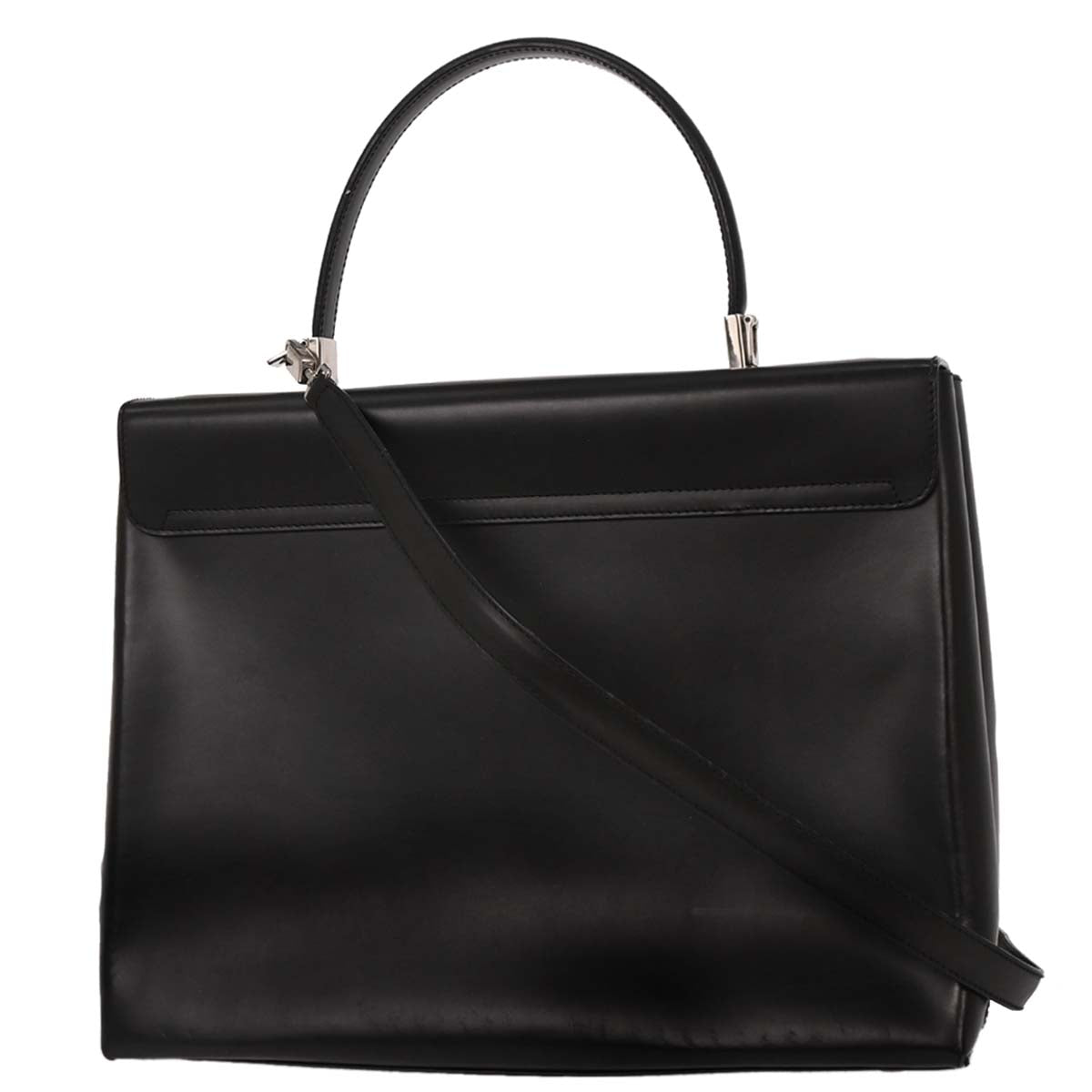 Salvatore Ferragamo Black Gancini 2way Shoulder Handbag