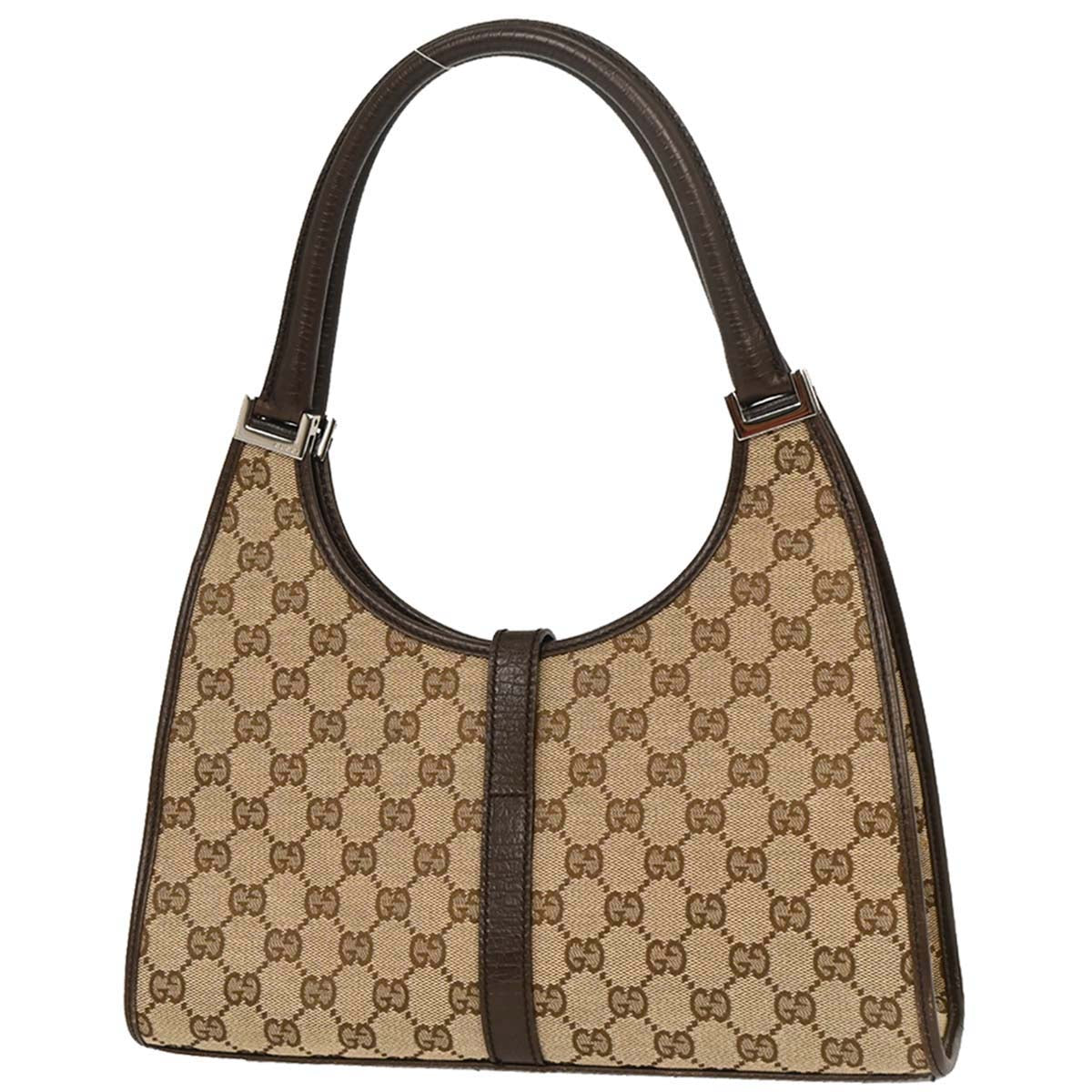 Gucci Brown Beige GG Jackie Handbag